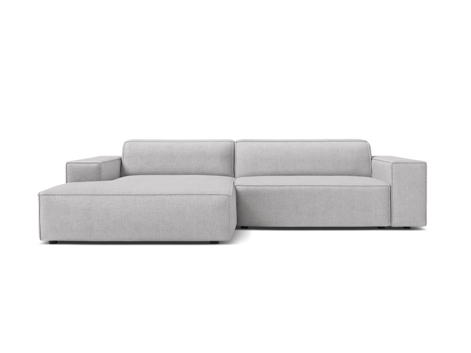 Boucle Modular Left Corner Sofa, "Jodie", 3 Seats, 224x162x77