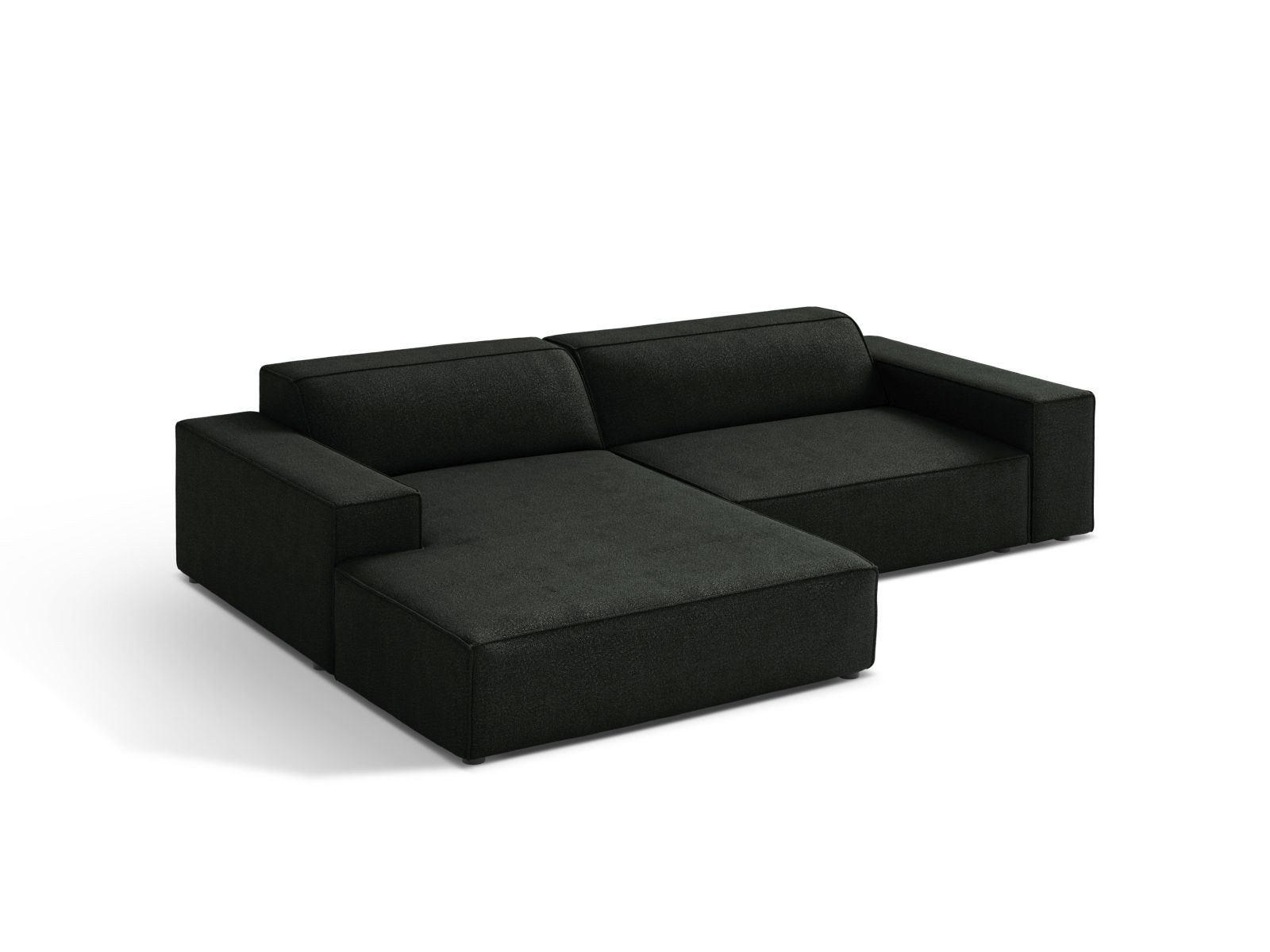 Boucle Modular Left Corner Sofa, "Jodie", 3 Seats, 224x162x77