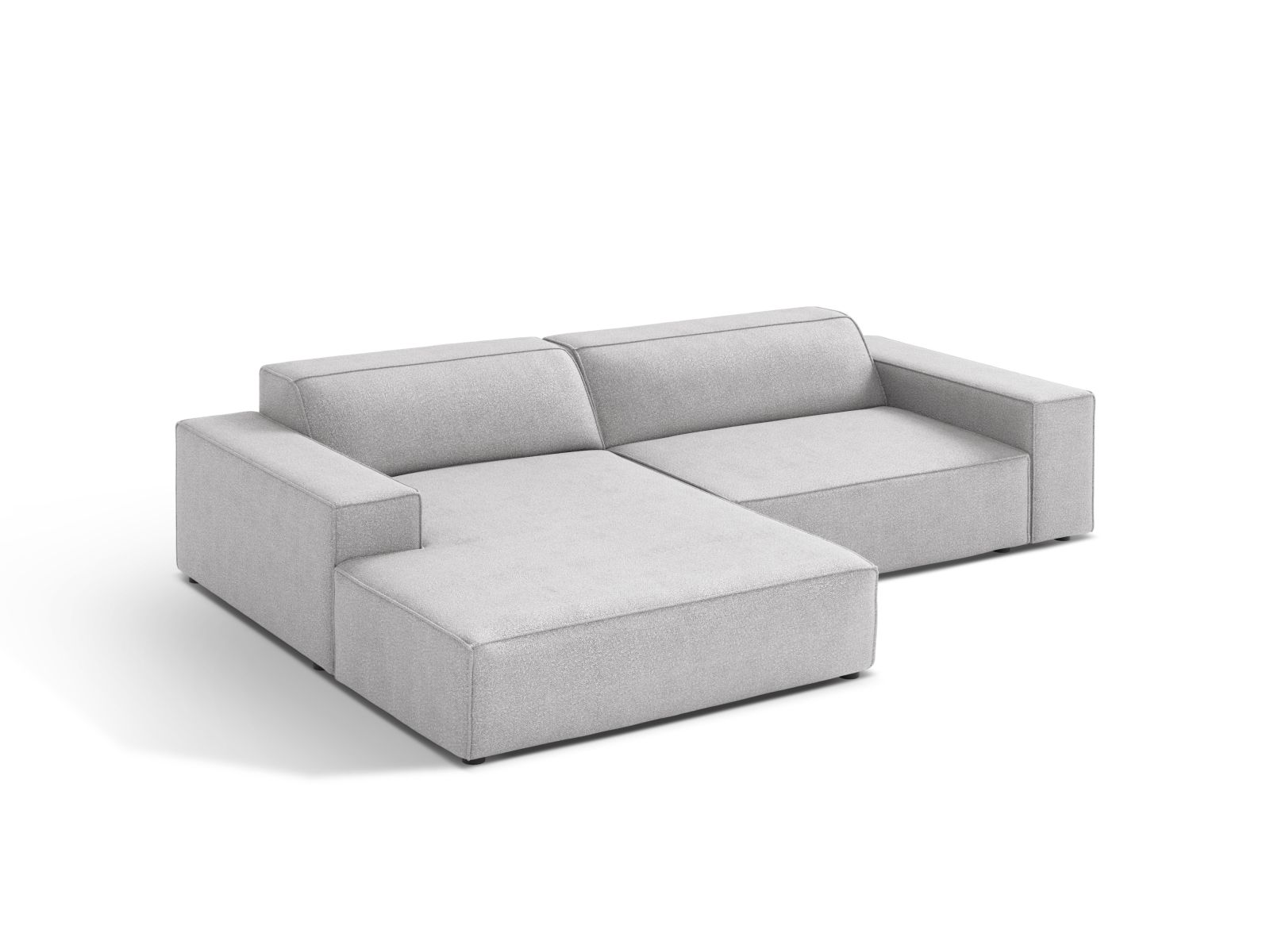 Boucle Modular Left Corner Sofa, "Jodie", 3 Seats, 224x162x77