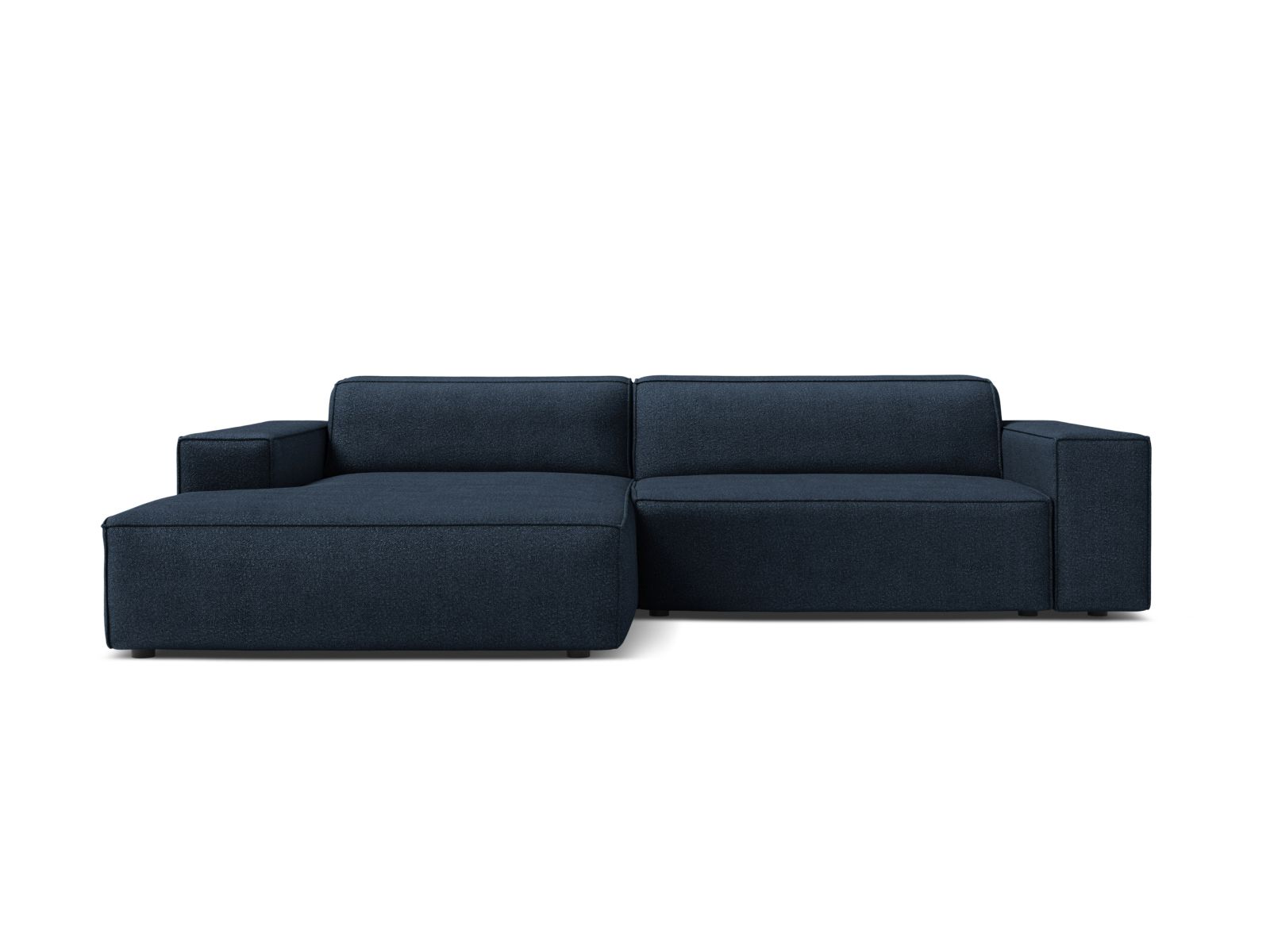 Boucle Modular Left Corner Sofa, "Jodie", 3 Seats, 224x162x77