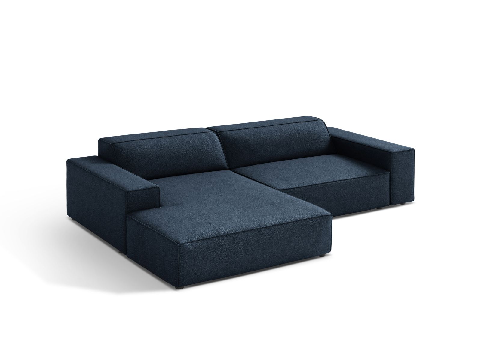 Boucle Modular Left Corner Sofa, "Jodie", 3 Seats, 224x162x77