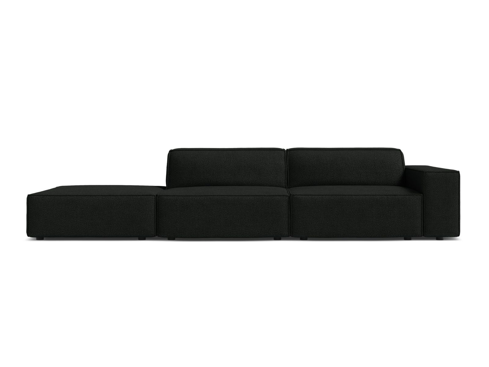 Boucle Modular Left Open Sofa, "Jodie", 3 Seats, 262x99x77