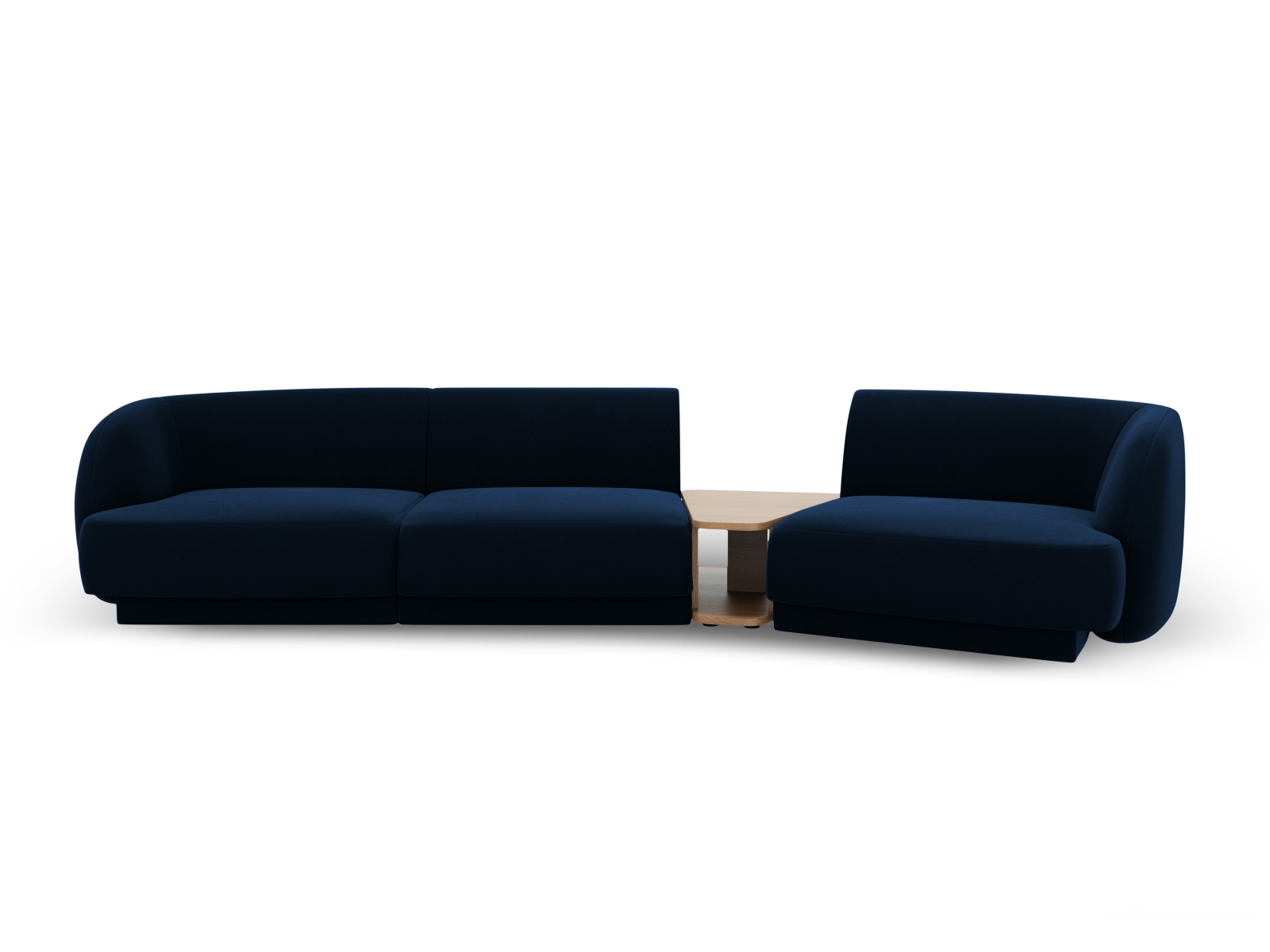 Velvet Right Modular Sofa, "Miley", 3 Seats, 303x126x70
