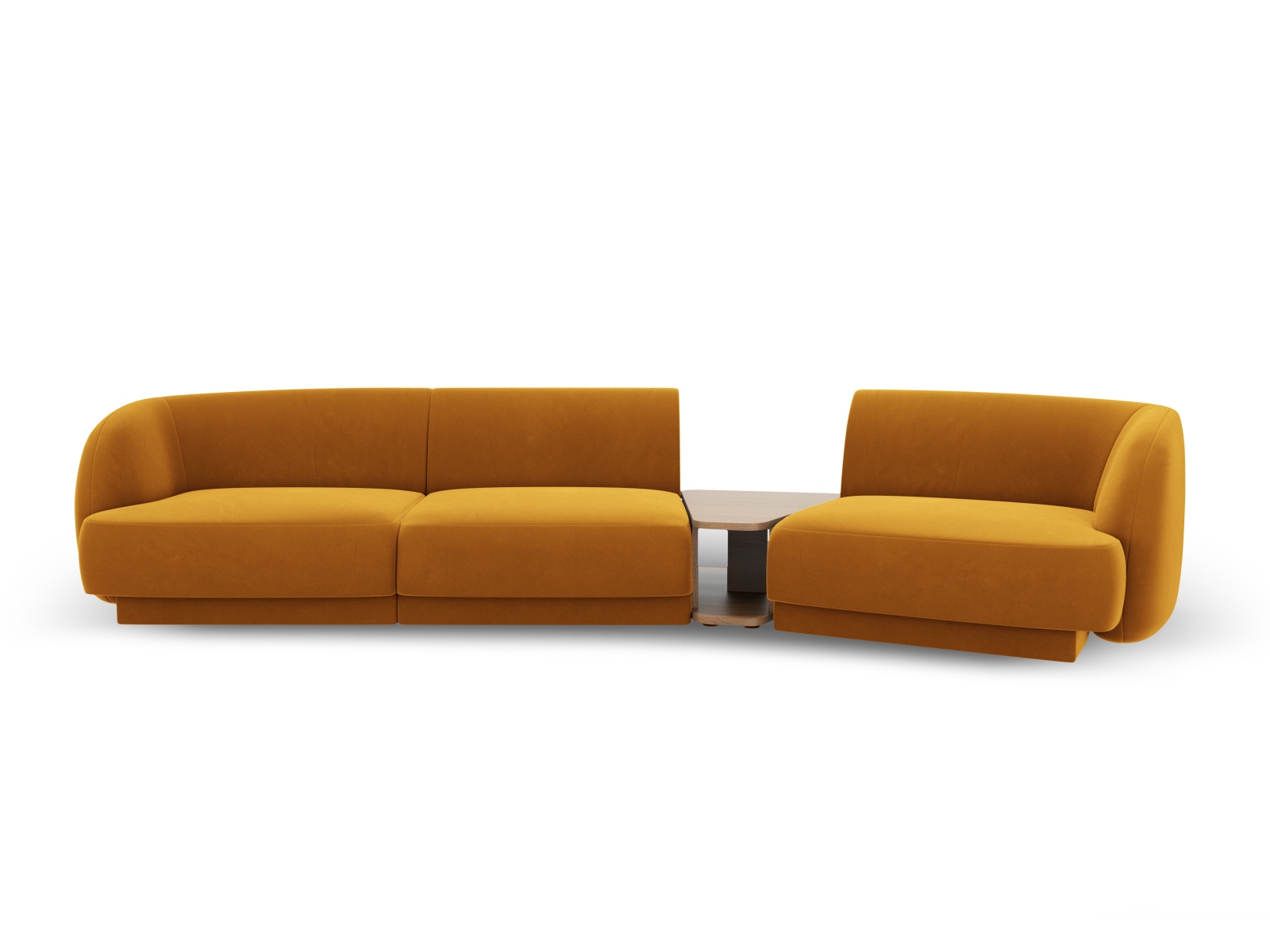 Velvet Right Modular Sofa, "Miley", 3 Seats, 303x126x70