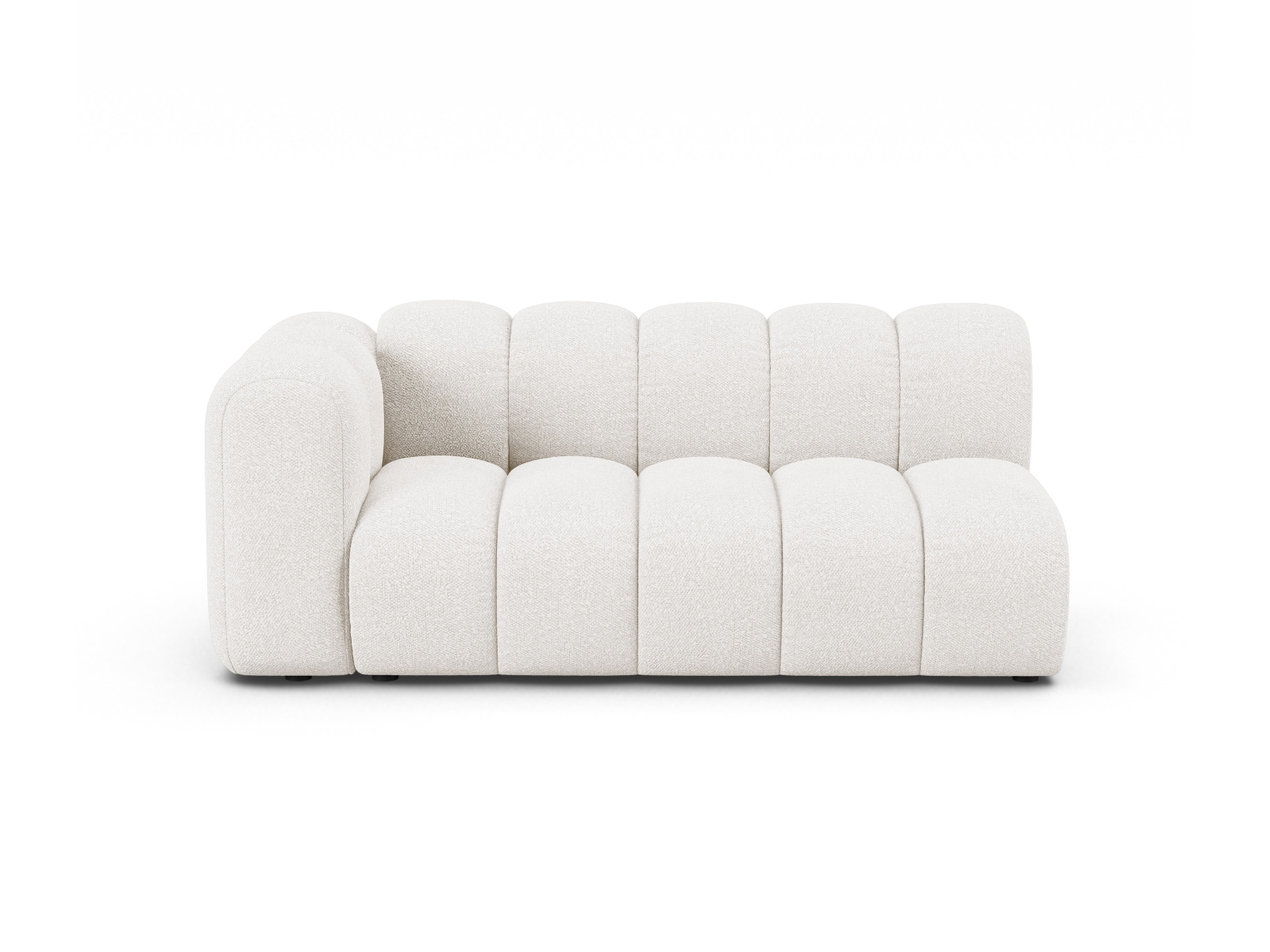 Boucle Left Modular Sofa, "Lupine", 3 Seats, 175x95x70