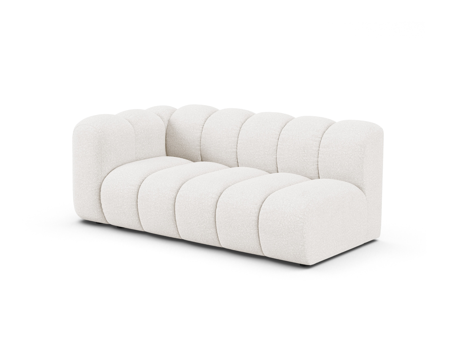 Boucle Left Modular Sofa, "Lupine", 3 Seats, 175x95x70