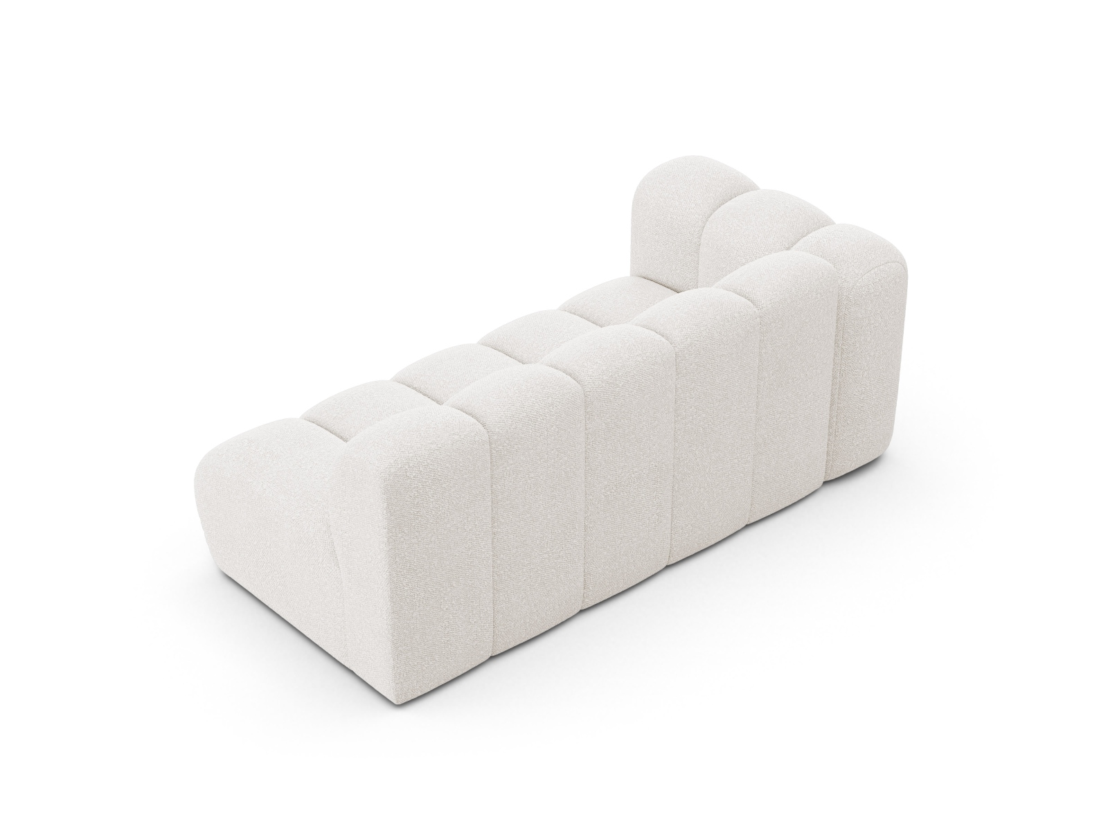 Boucle Left Modular Sofa, "Lupine", 3 Seats, 175x95x70