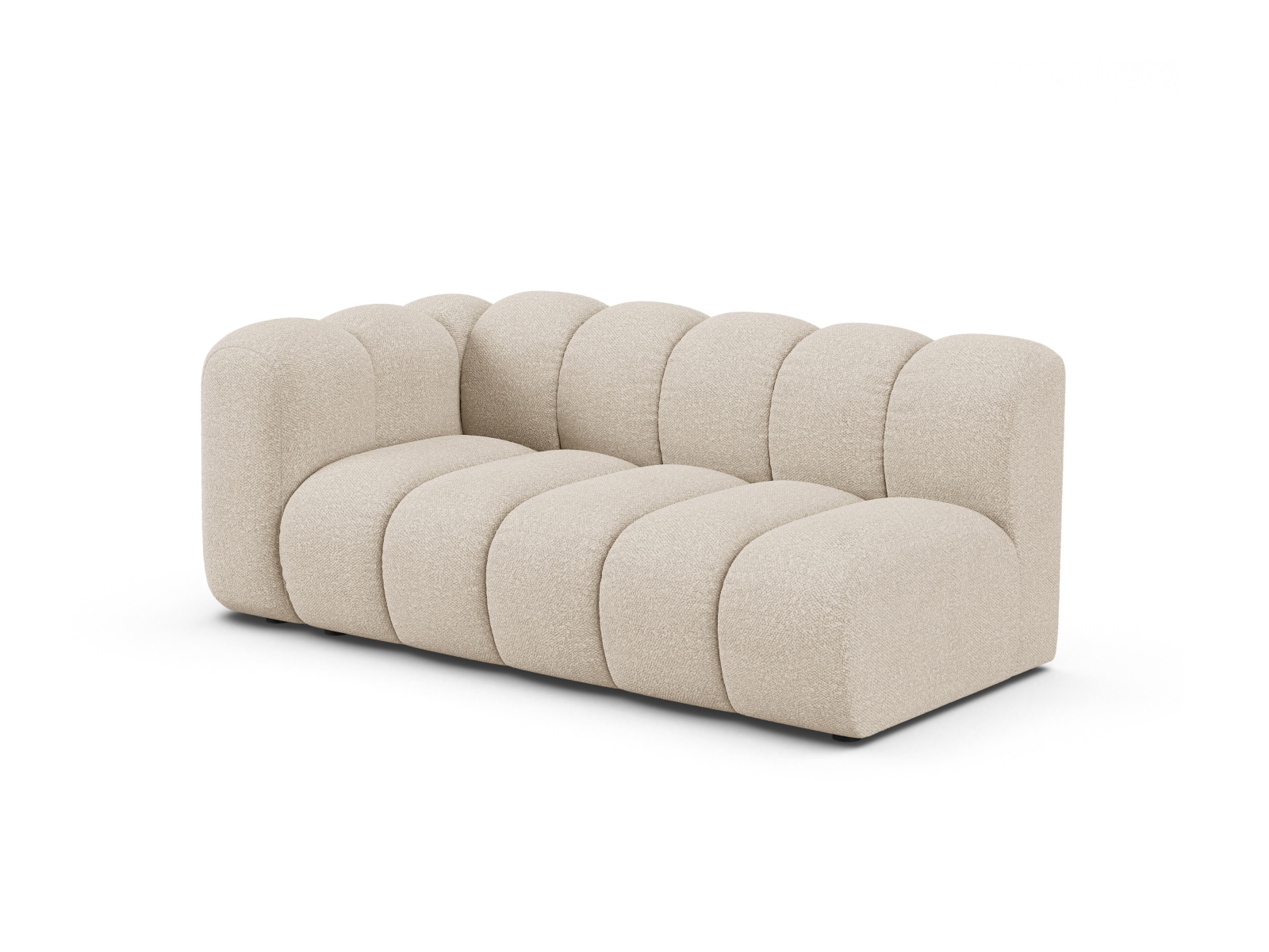 Boucle Left Modular Sofa, "Lupine", 3 Seats, 175x95x70