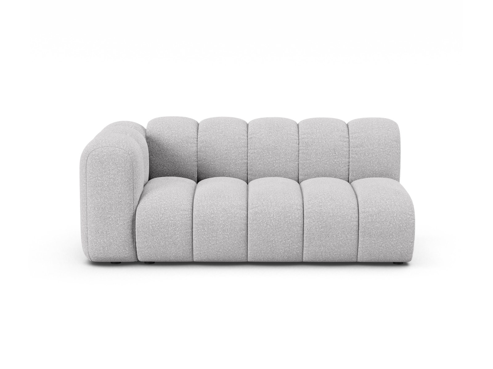 Boucle Left Modular Sofa, "Lupine", 3 Seats, 175x95x70