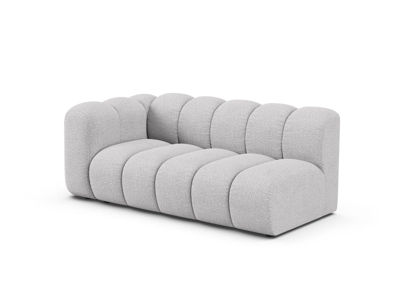 Boucle Left Modular Sofa, "Lupine", 3 Seats, 175x95x70