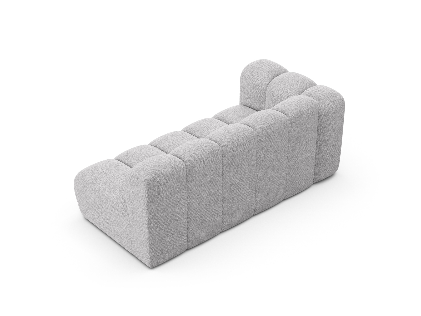 Boucle Left Modular Sofa, "Lupine", 3 Seats, 175x95x70
