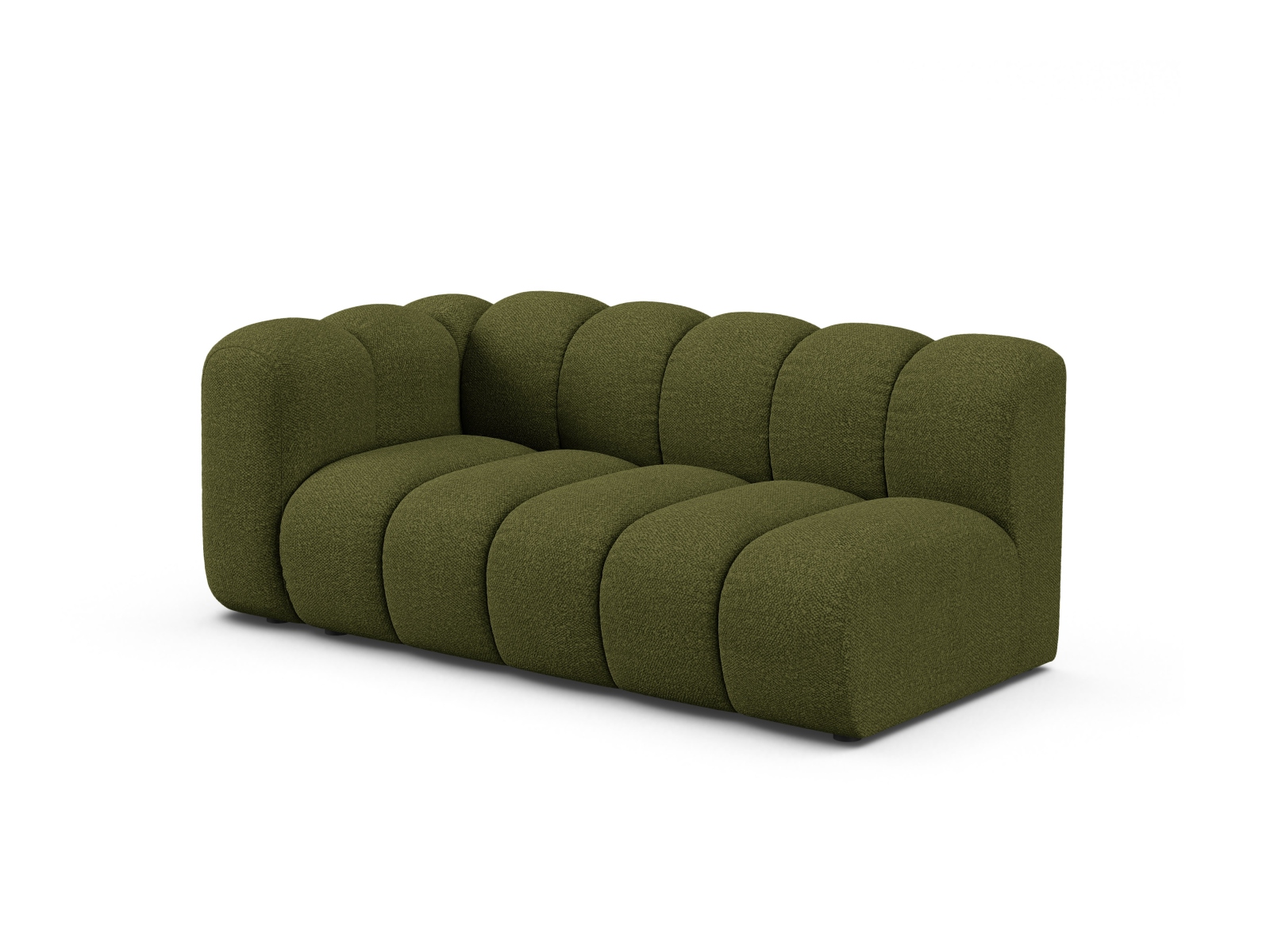 Boucle Left Modular Sofa, "Lupine", 3 Seats, 175x95x70