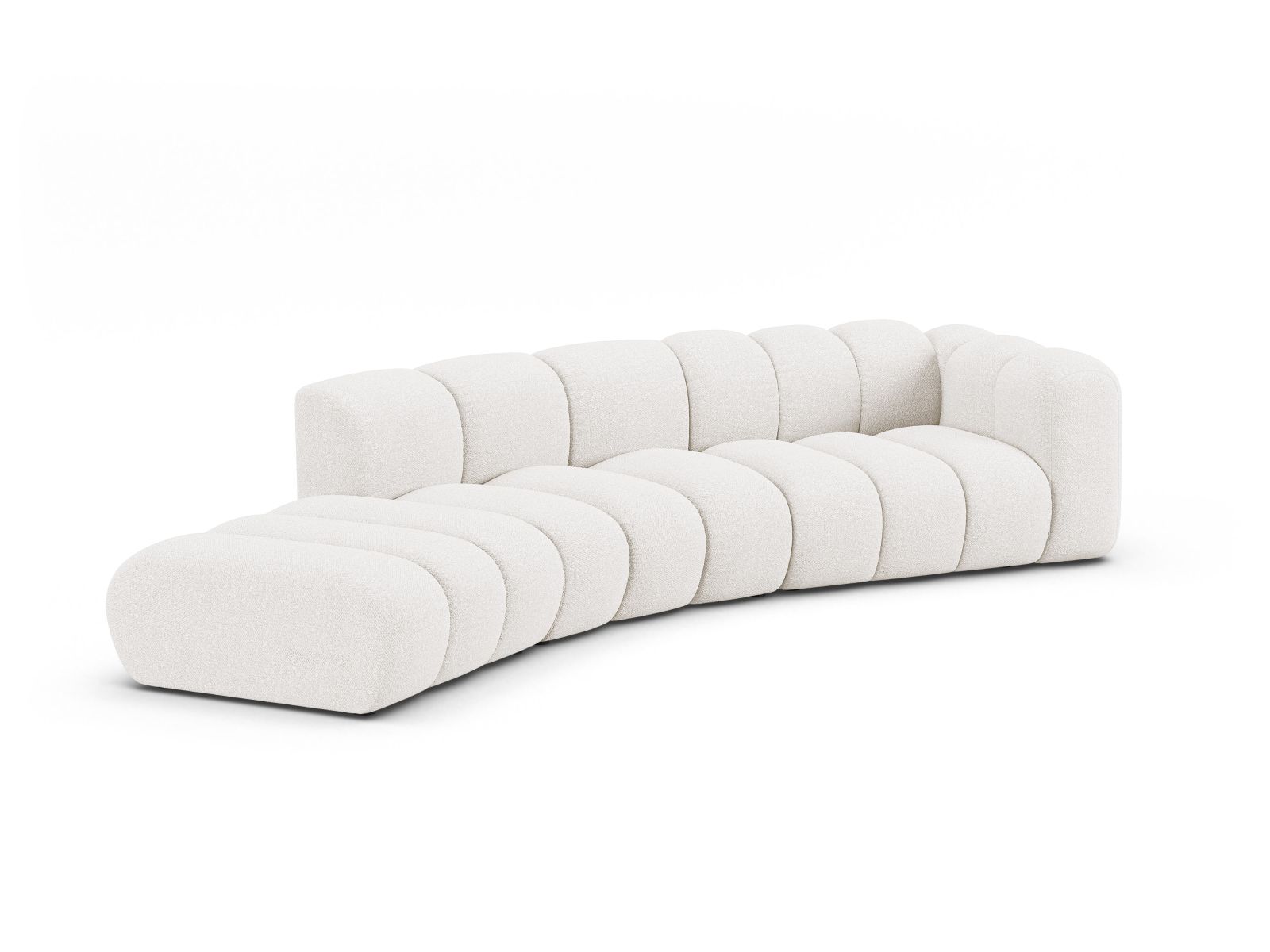 Left Modular Sofa, "Lupine", 5 Seats, 335x166x70