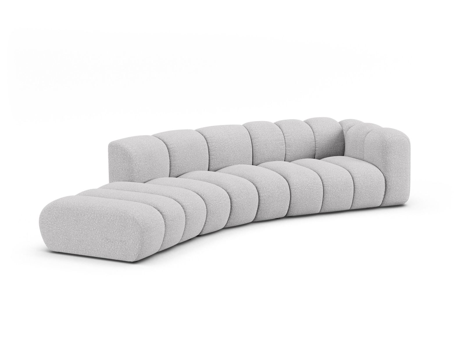 Left Modular Sofa, "Lupine", 5 Seats, 335x166x70