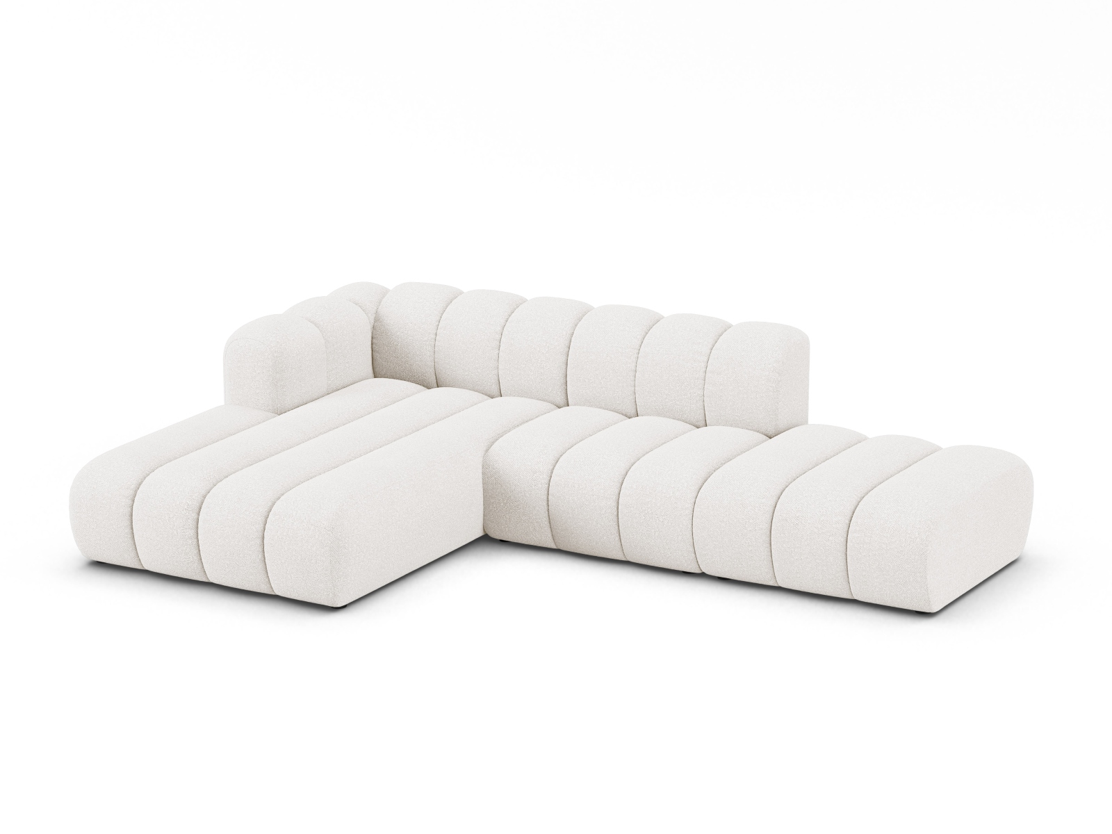 Modular Left Open Corner Sofa, "Lupine", 5 Seats, 299x177x70