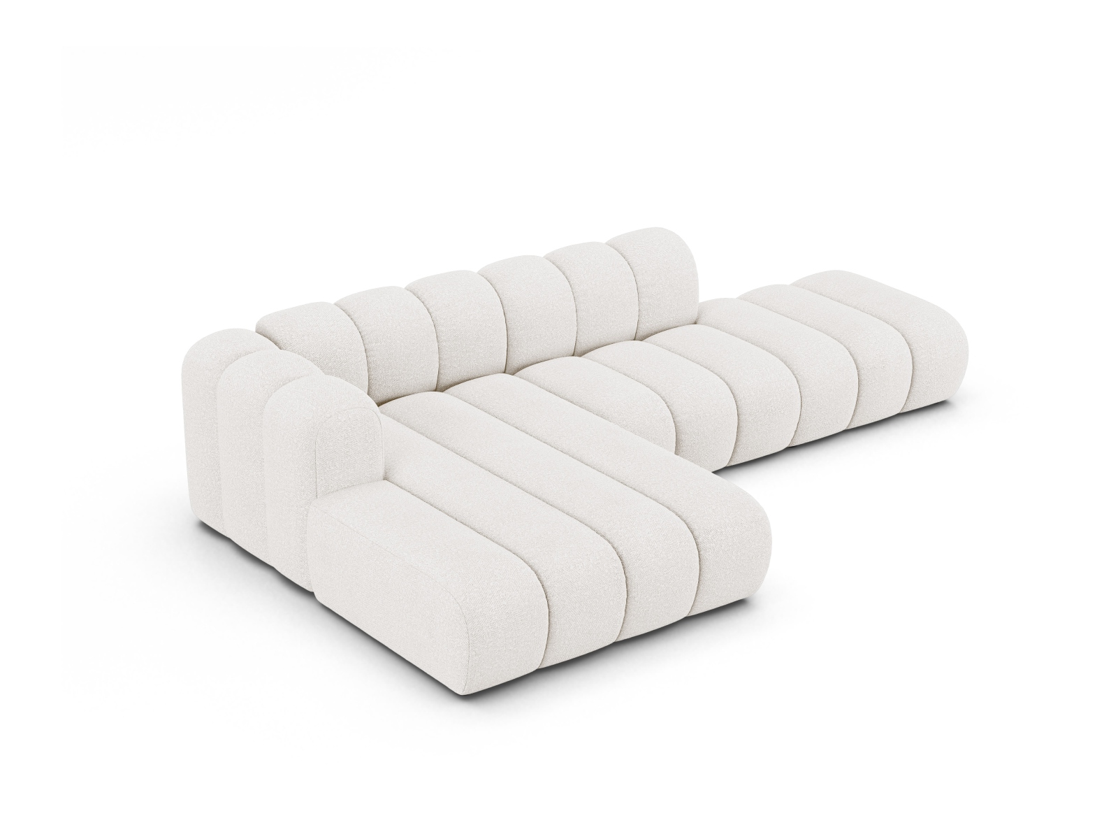 Modular Left Open Corner Sofa, "Lupine", 5 Seats, 299x177x70