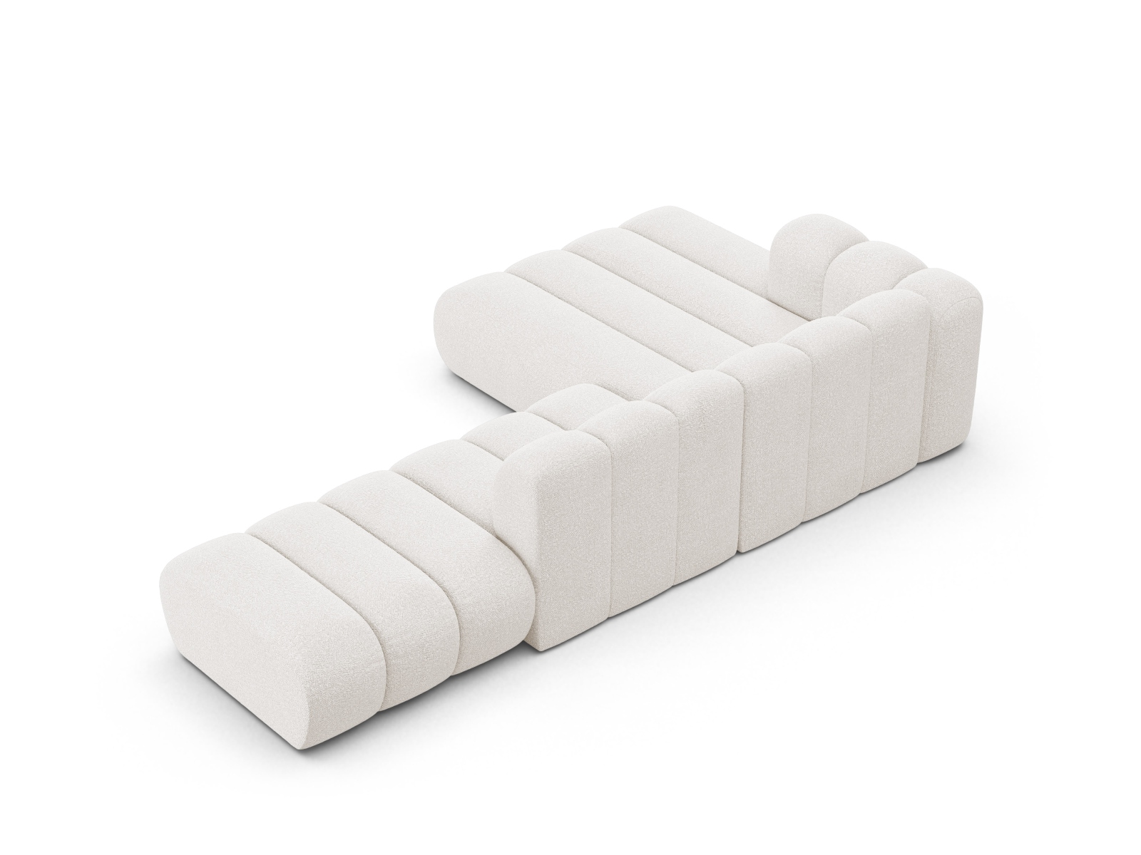 Modular Left Open Corner Sofa, "Lupine", 5 Seats, 299x177x70