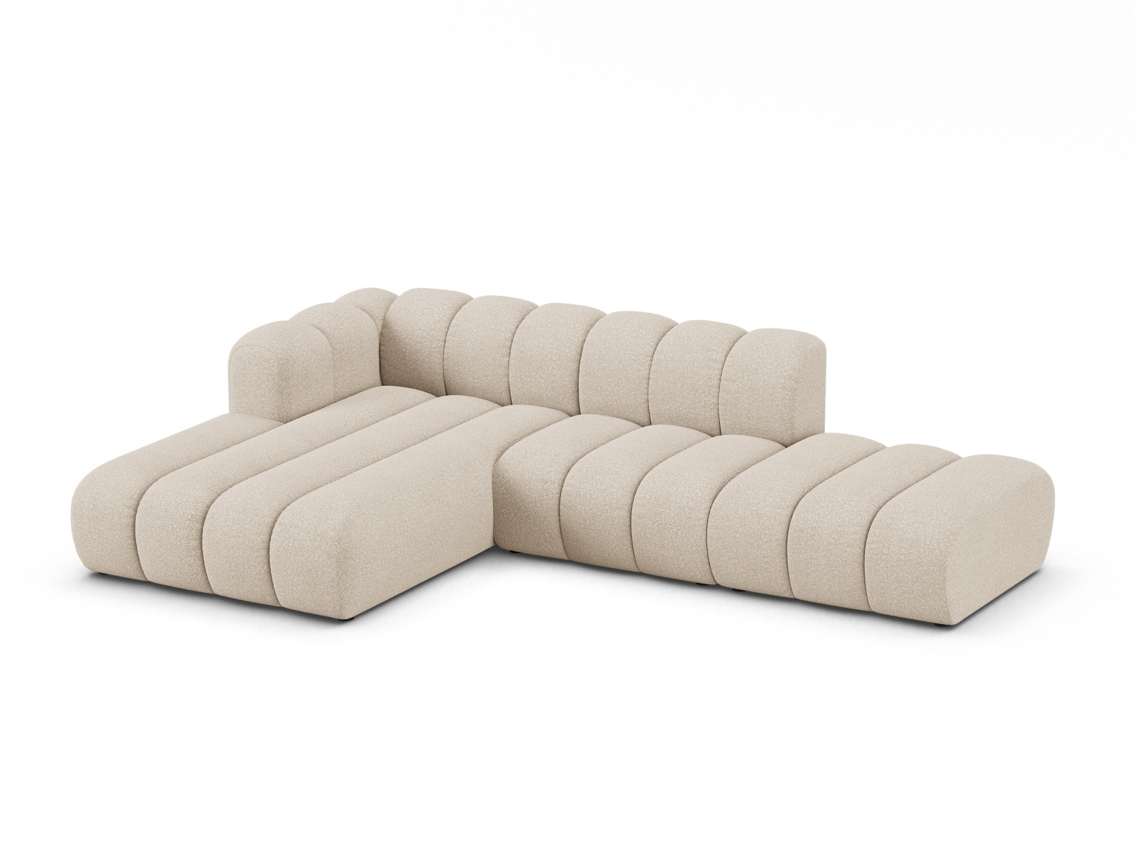Modular Left Open Corner Sofa, "Lupine", 5 Seats, 299x177x70