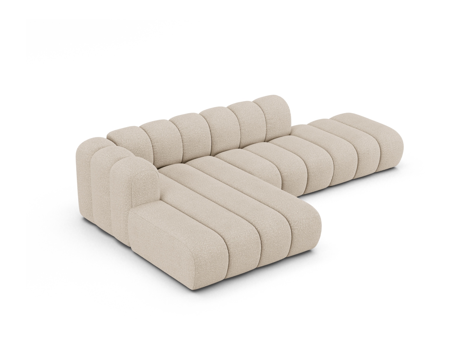 Modular Left Open Corner Sofa, "Lupine", 5 Seats, 299x177x70