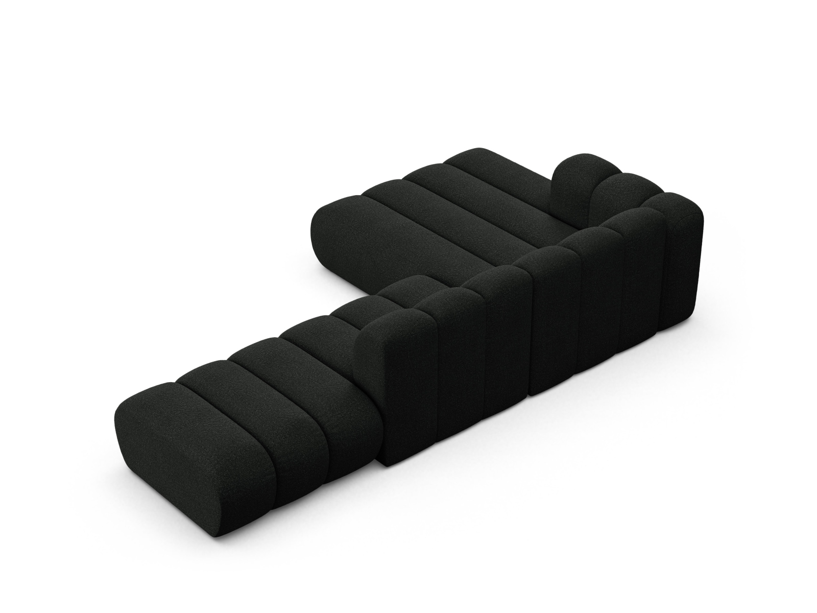Modular Left Open Corner Sofa, "Lupine", 5 Seats, 299x177x70
