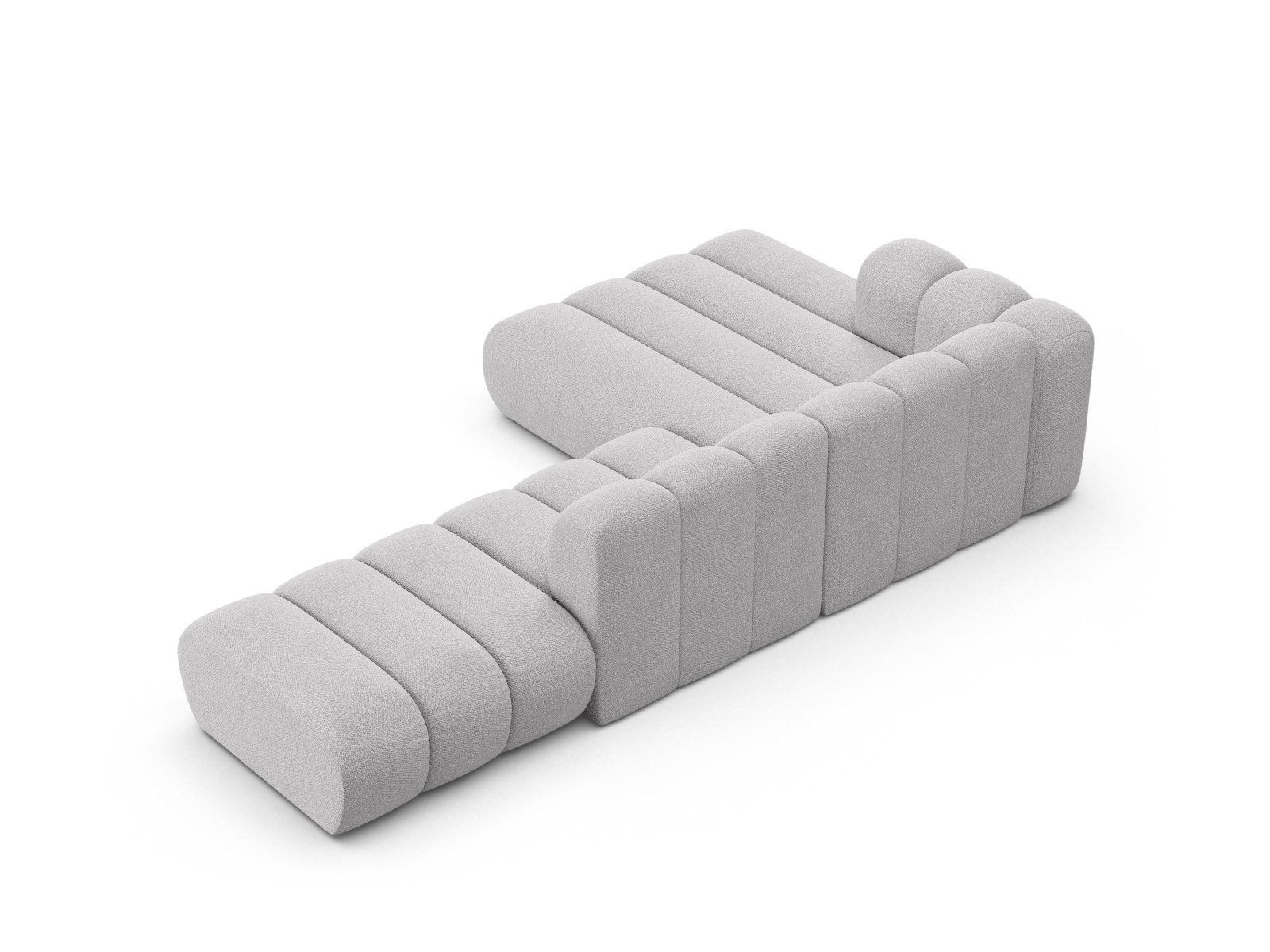 Modular Left Open Corner Sofa, "Lupine", 5 Seats, 299x177x70