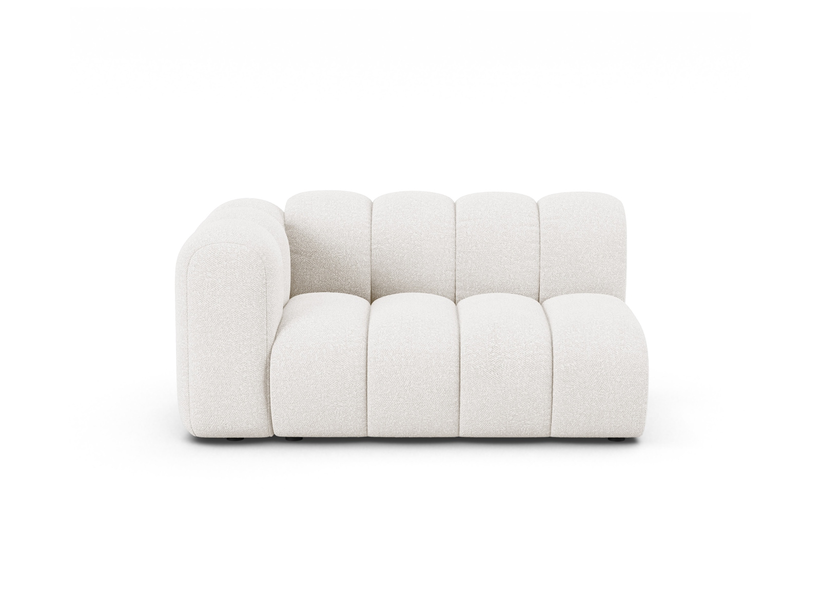 Boucle Left Modular Sofa, "Lupine", 2 Seats, 145x95x70