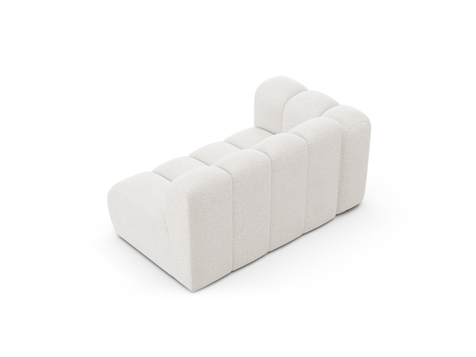 Boucle Left Modular Sofa, "Lupine", 2 Seats, 145x95x70