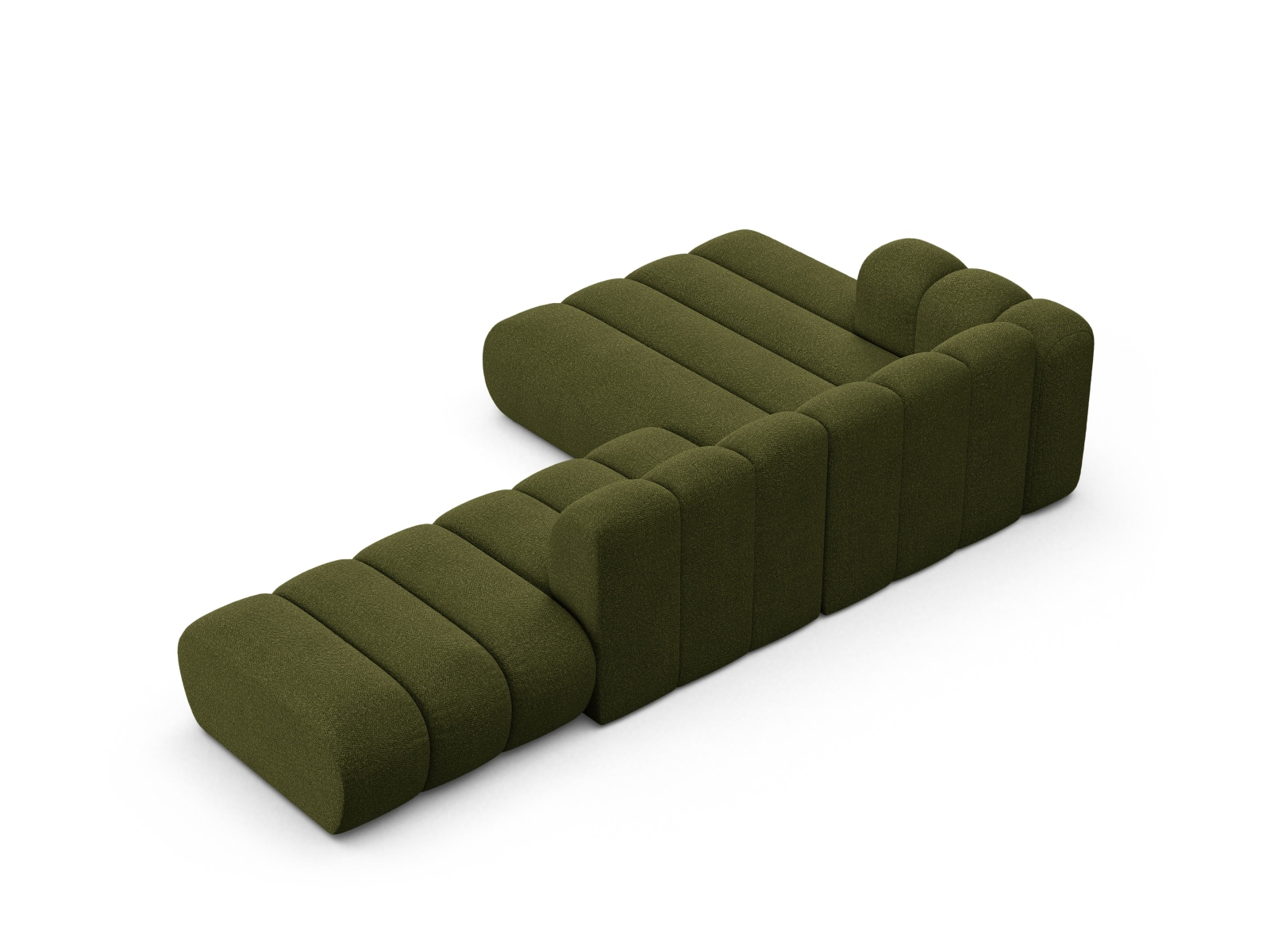 Modular Left Open Corner Sofa, "Lupine", 5 Seats, 299x177x70