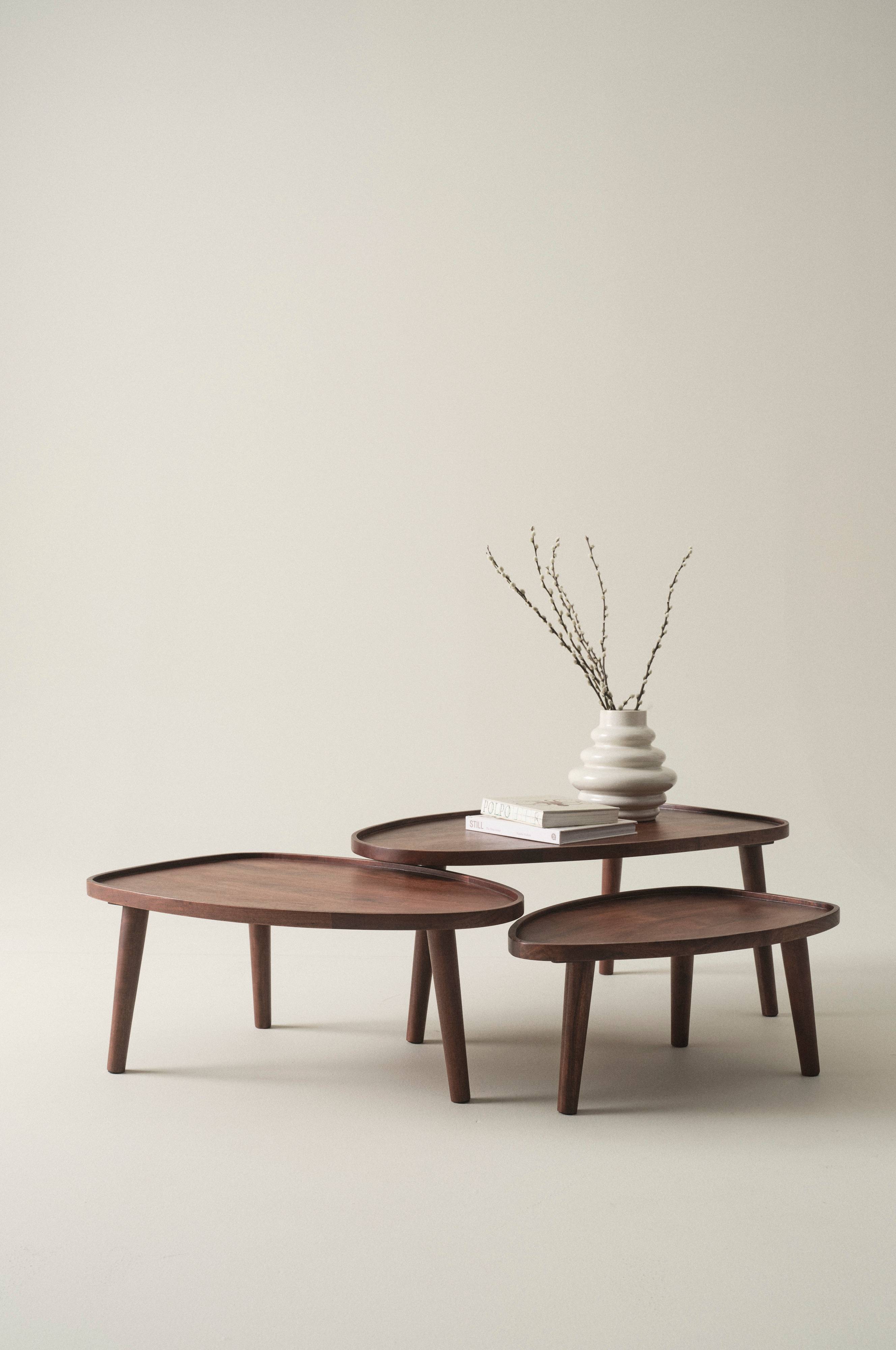 MANIAGO sohvapöydät, 3 osaa, 64x95 cm/55x84 cm/45x68 cm