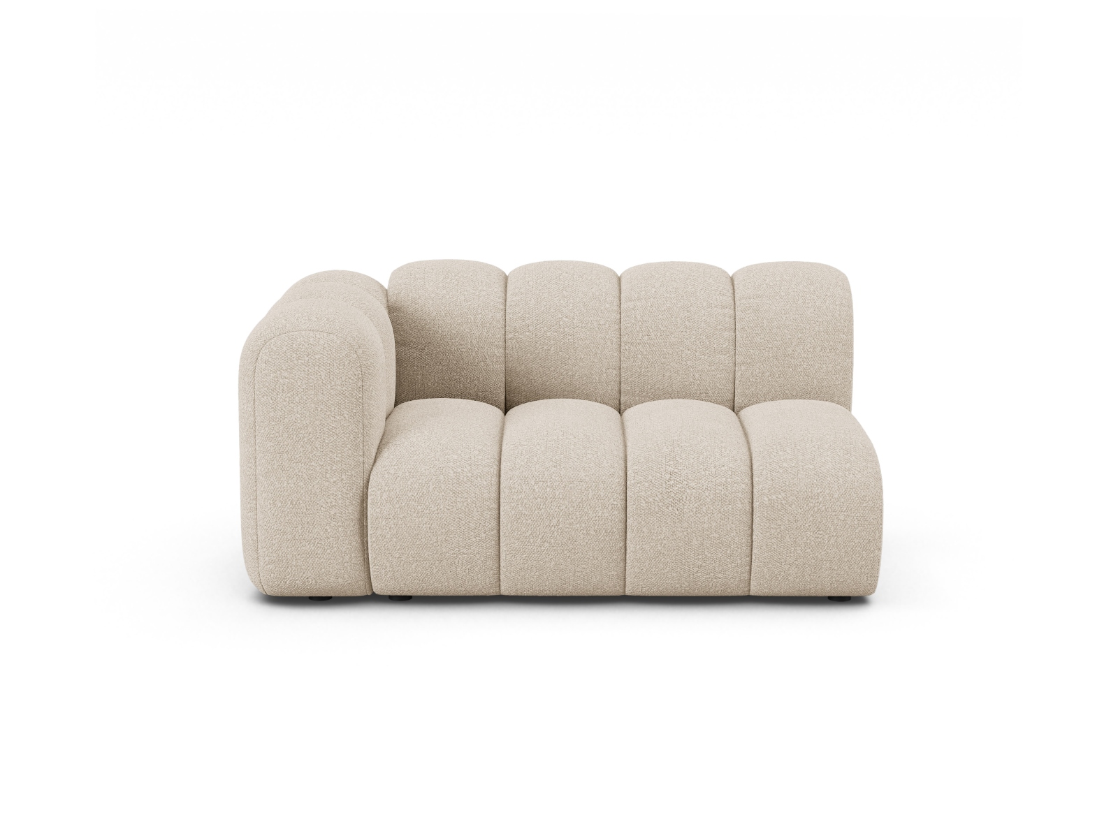 Boucle Left Modular Sofa, "Lupine", 2 Seats, 145x95x70