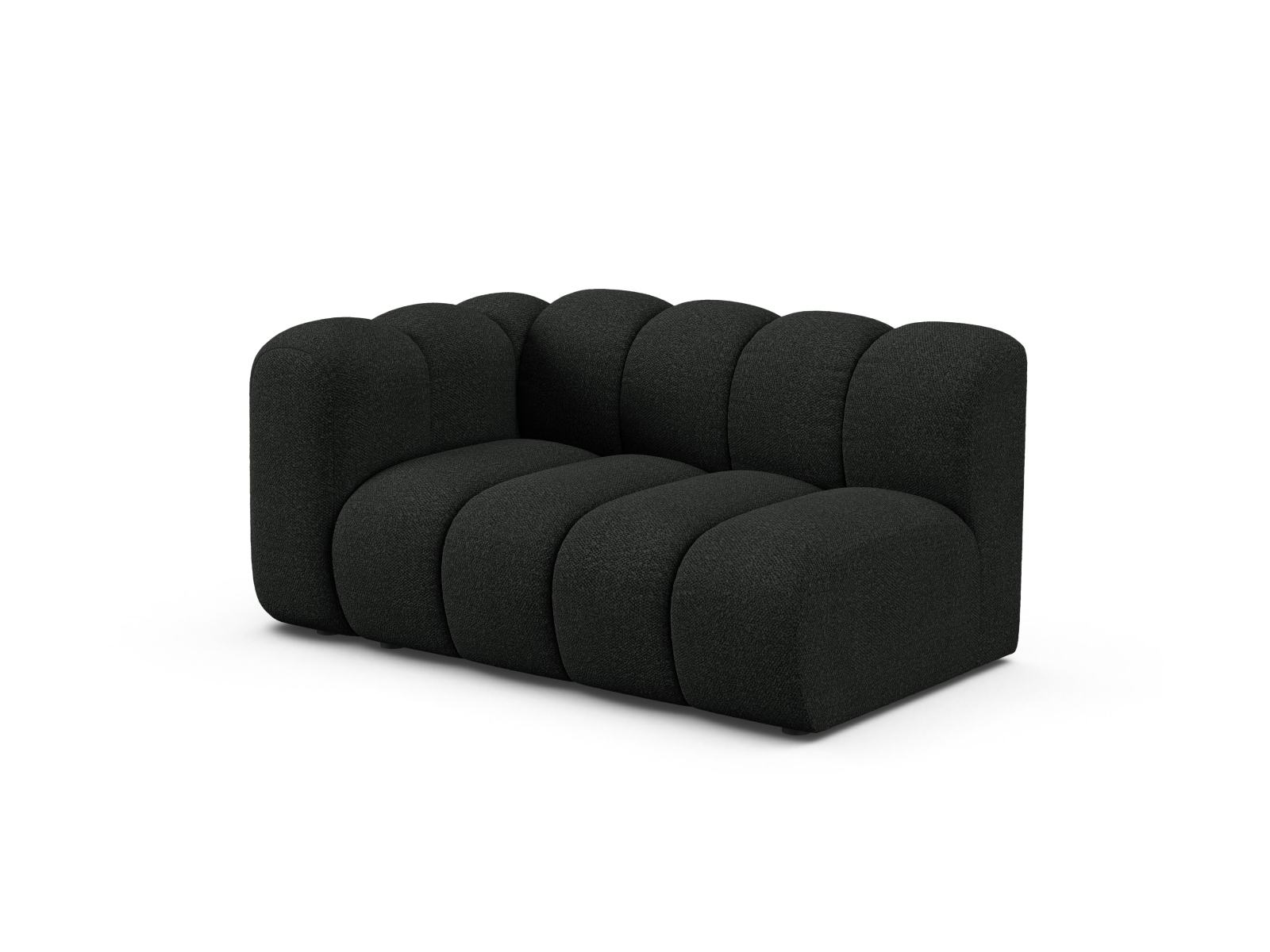 Boucle Left Modular Sofa, "Lupine", 2 Seats, 145x95x70
