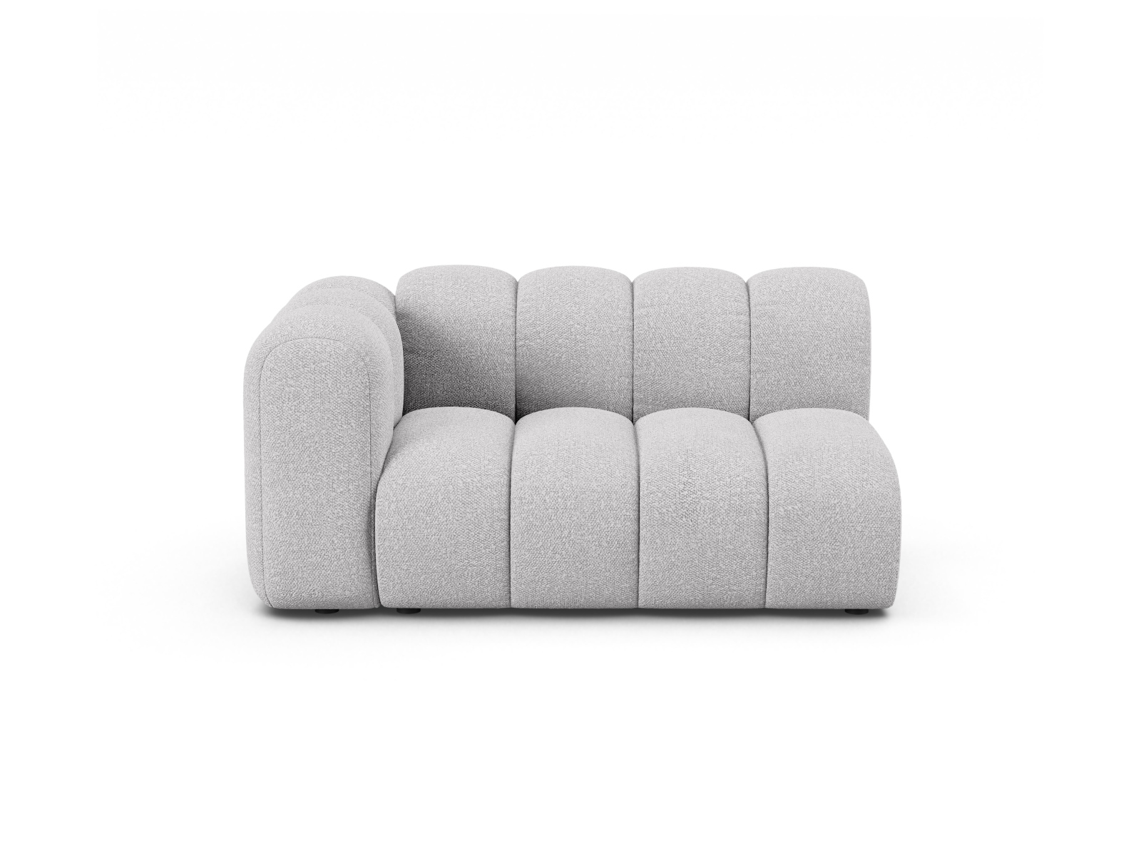 Boucle Left Modular Sofa, "Lupine", 2 Seats, 145x95x70