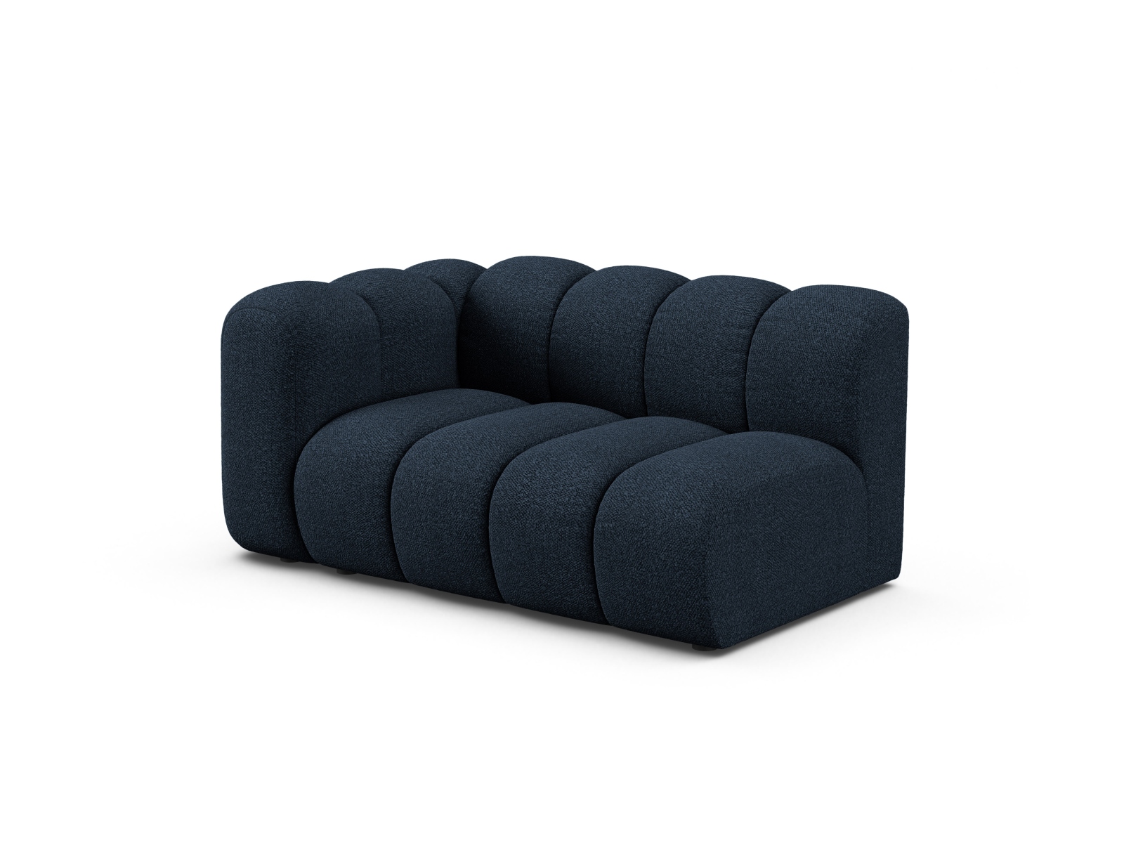 Boucle Left Modular Sofa, "Lupine", 2 Seats, 145x95x70