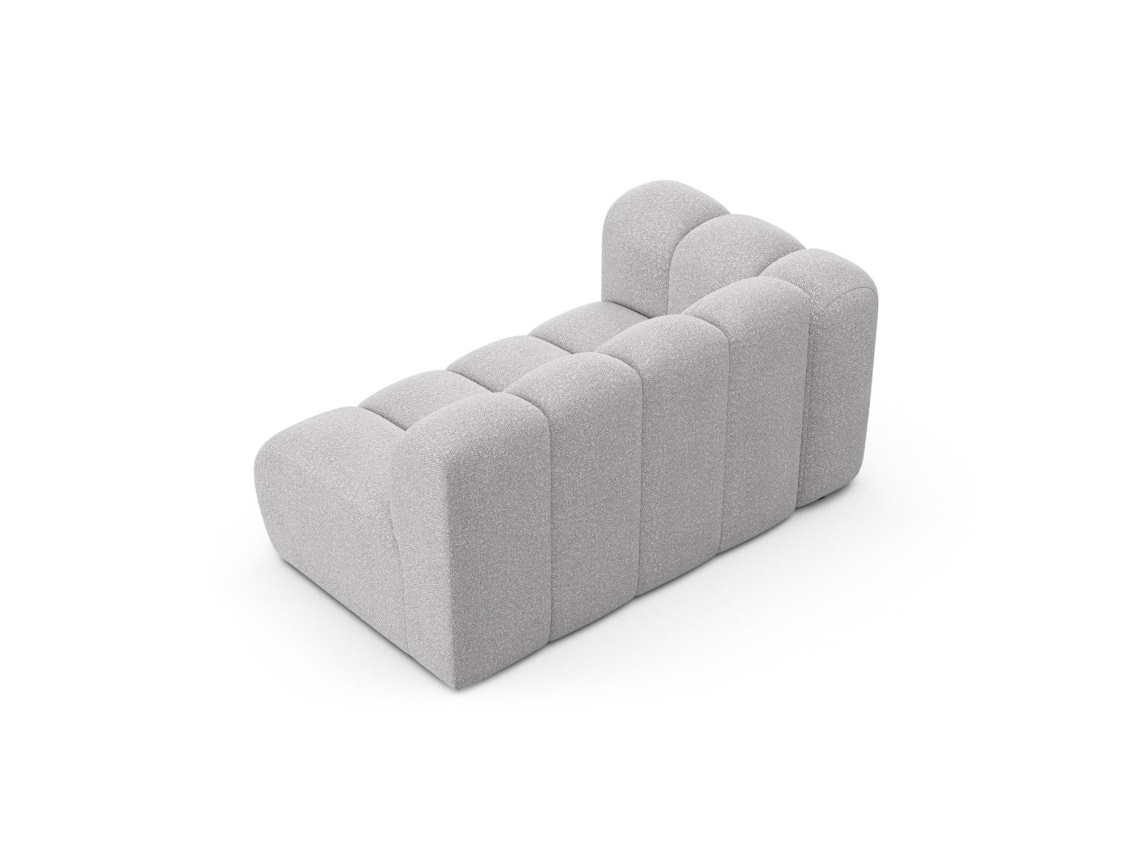 Boucle Left Modular Sofa, "Lupine", 2 Seats, 145x95x70