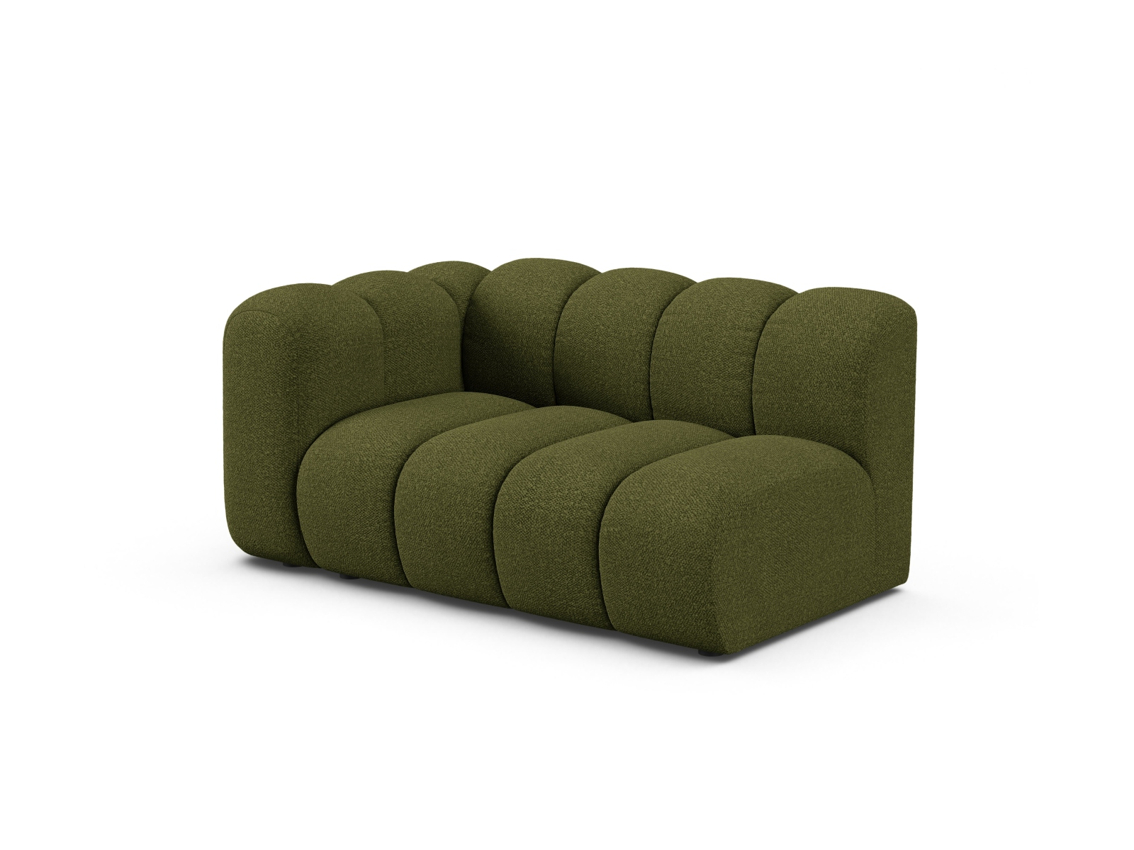 Boucle Left Modular Sofa, "Lupine", 2 Seats, 145x95x70