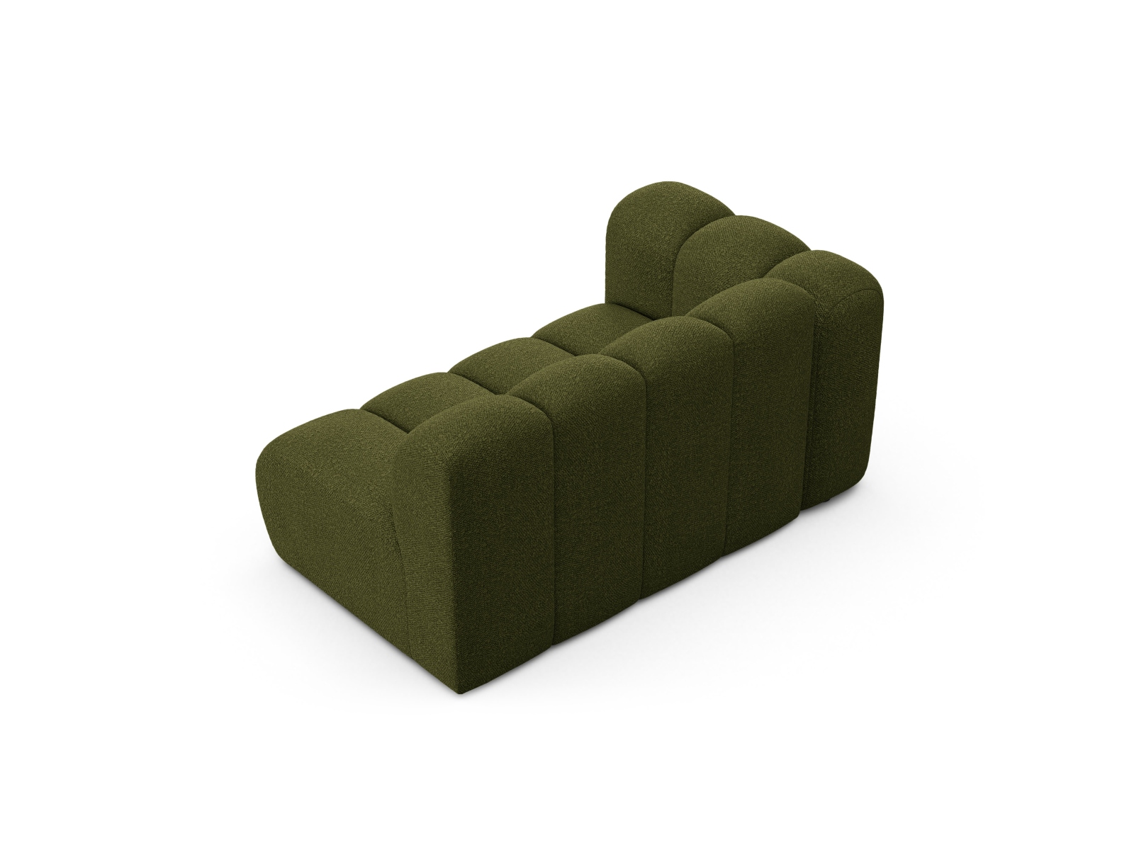 Boucle Left Modular Sofa, "Lupine", 2 Seats, 145x95x70