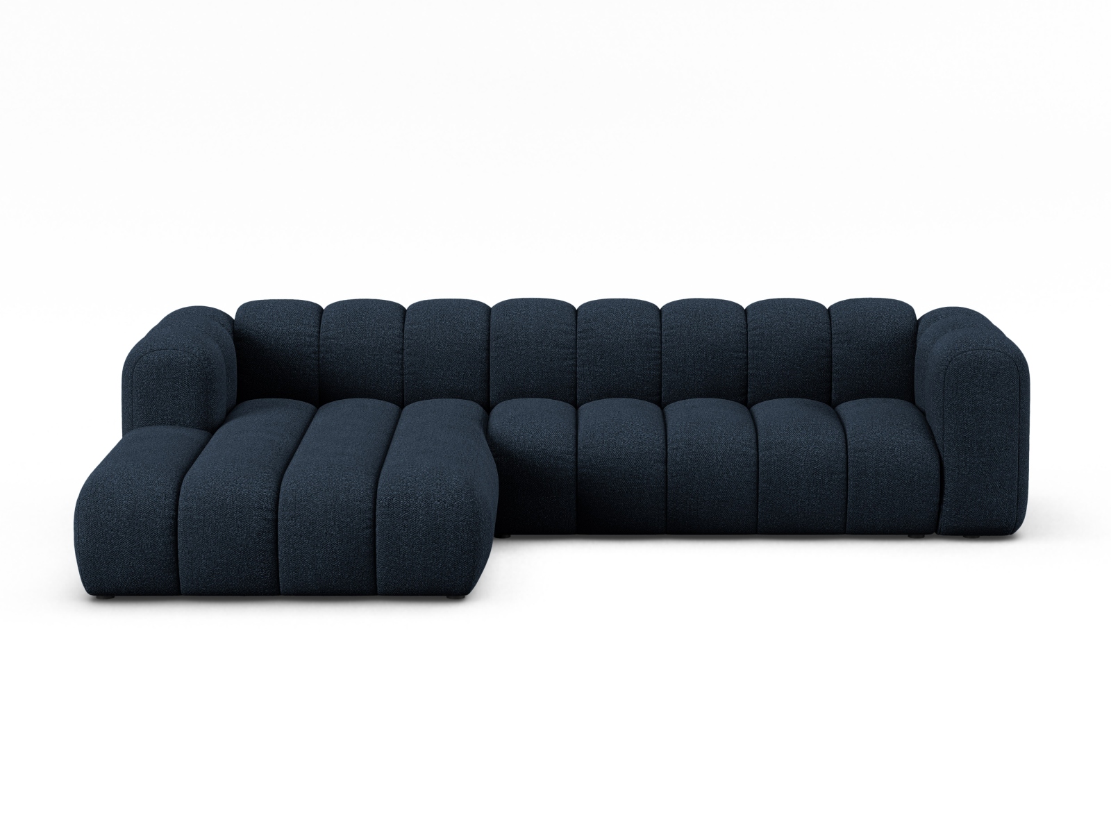 Boucle Modular Left Corner Sofa, "Lupine", 4 Seats, 290x177x70