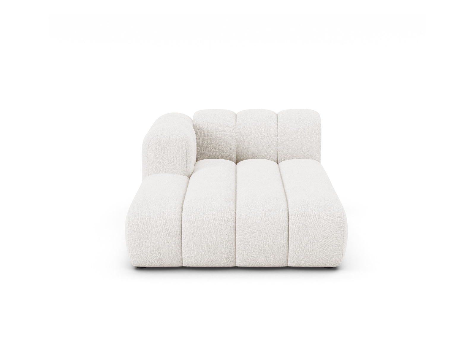 Boucle Chaise Longue Left, "Lupine", 2 Seats, 117x177x70