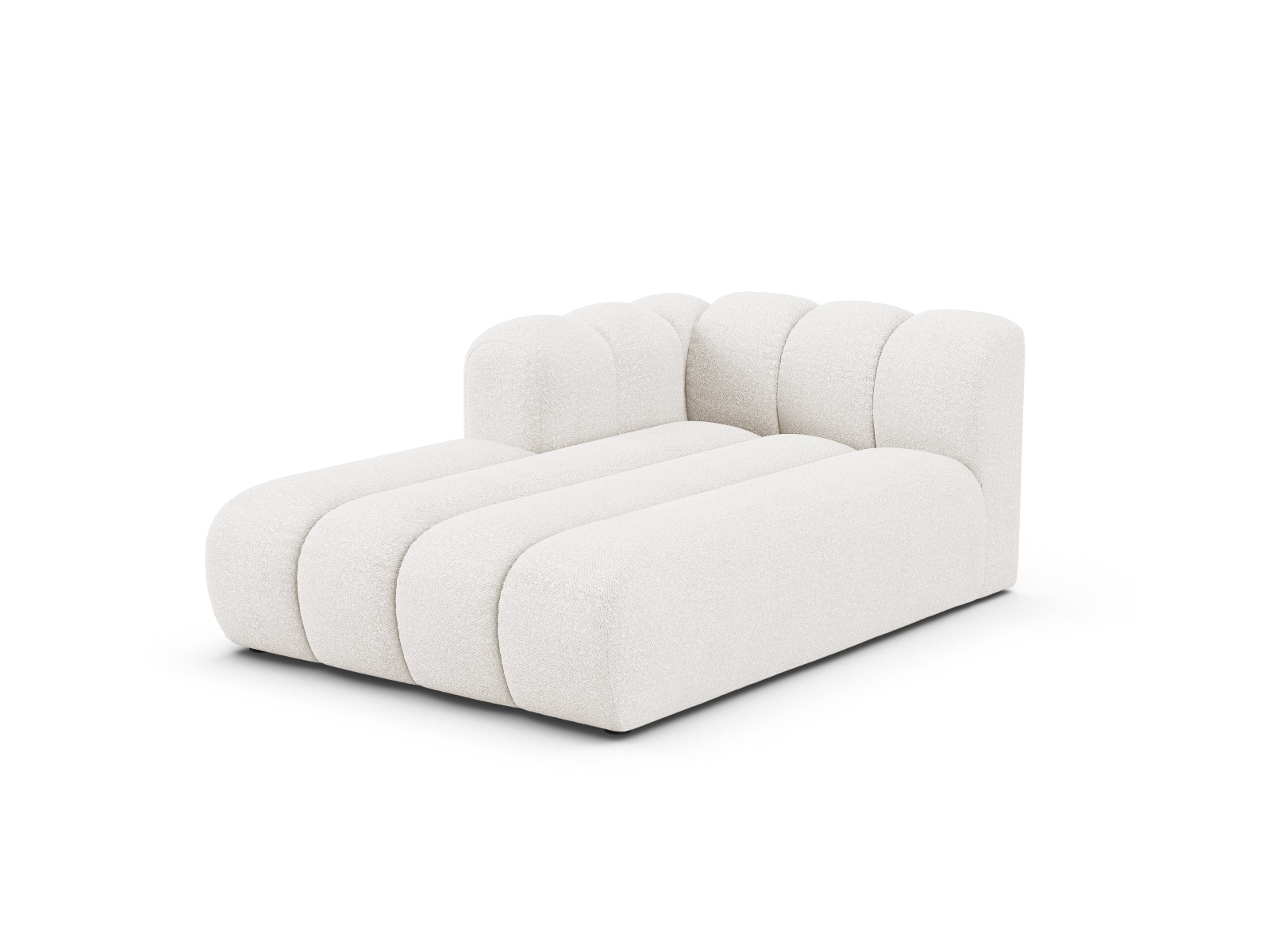 Boucle Chaise Longue Left, "Lupine", 2 Seats, 117x177x70