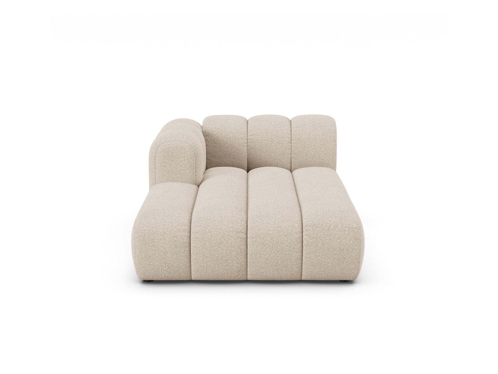 Boucle Chaise Longue Left, "Lupine", 2 Seats, 117x177x70