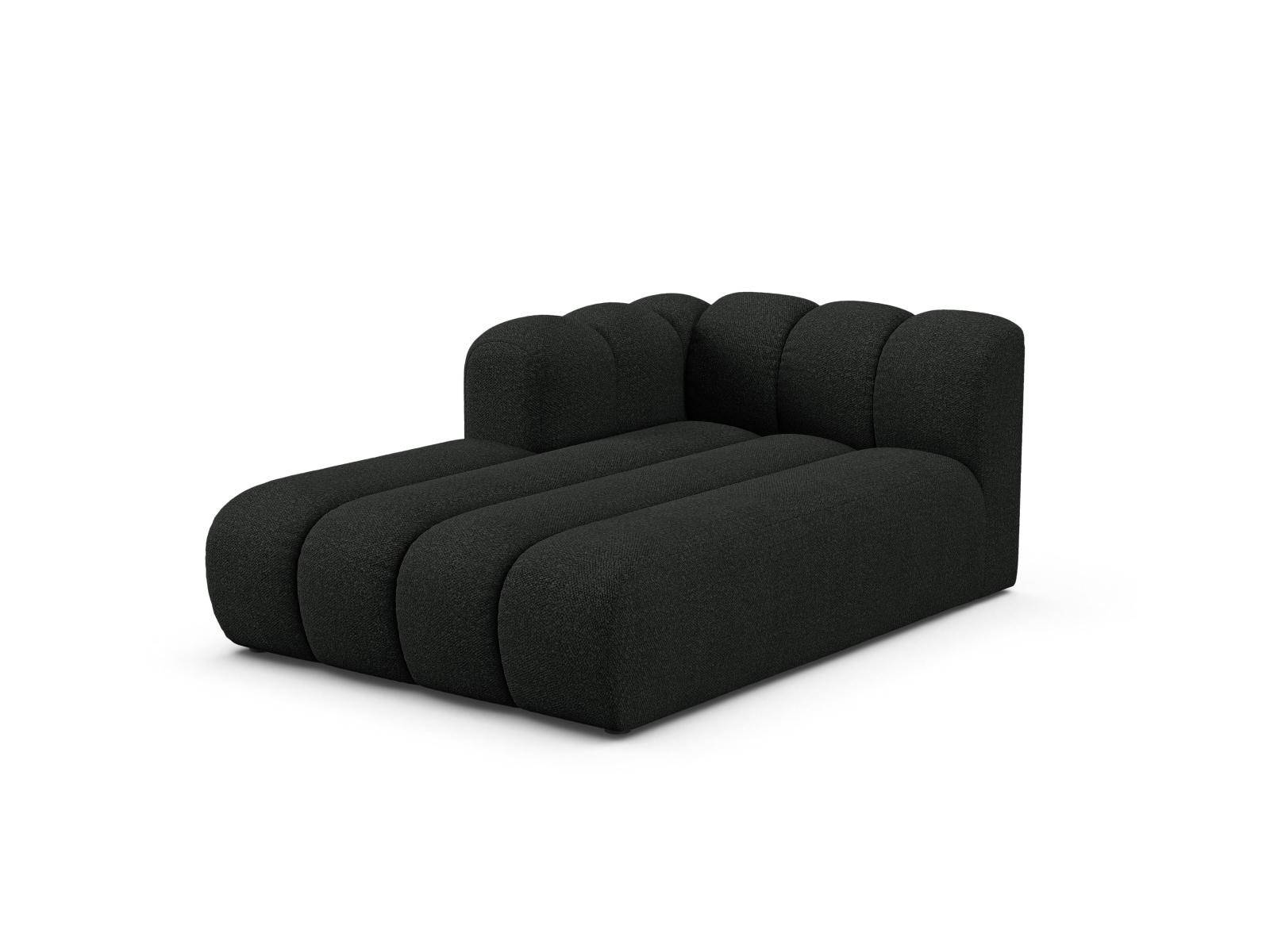 Boucle Chaise Longue Left, "Lupine", 2 Seats, 117x177x70