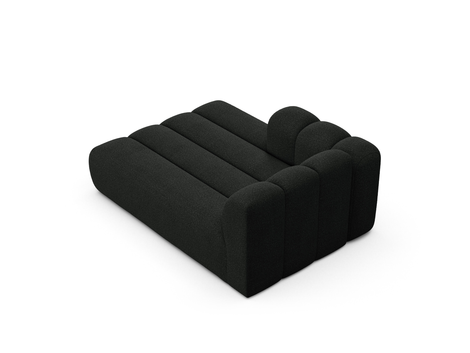 Boucle Chaise Longue Left, "Lupine", 2 Seats, 117x177x70