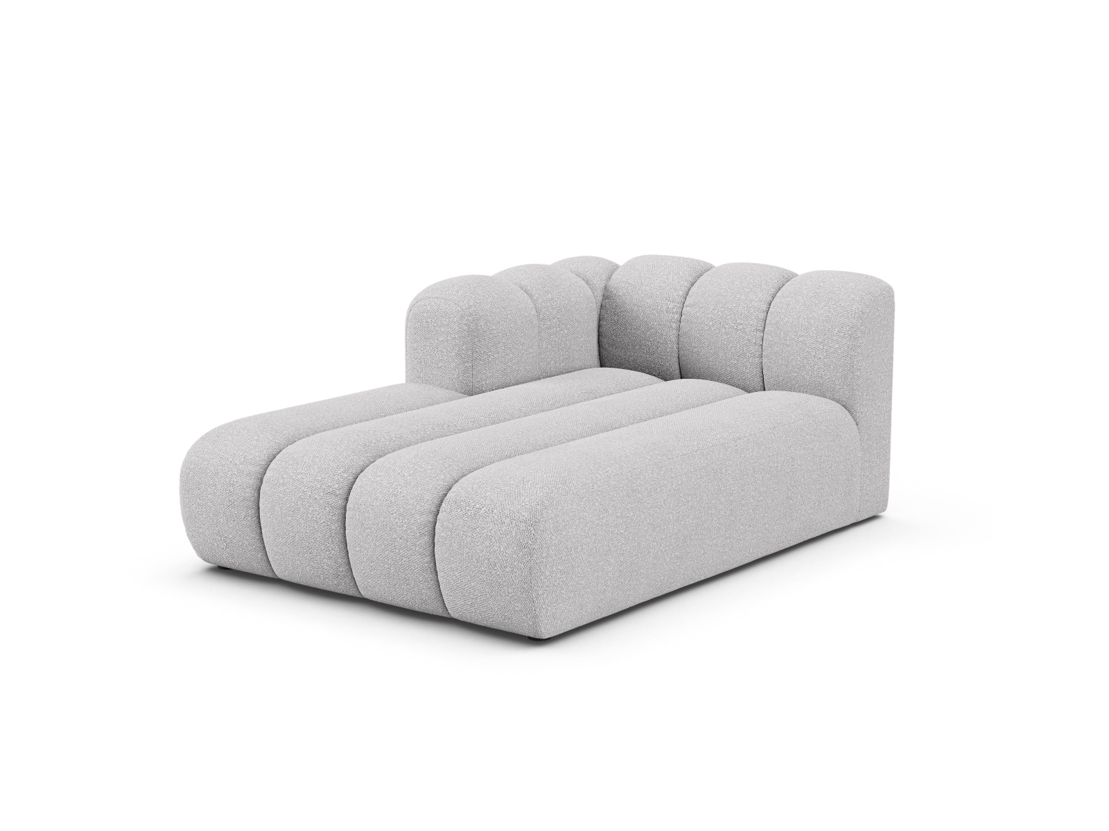 Boucle Chaise Longue Left, "Lupine", 2 Seats, 117x177x70