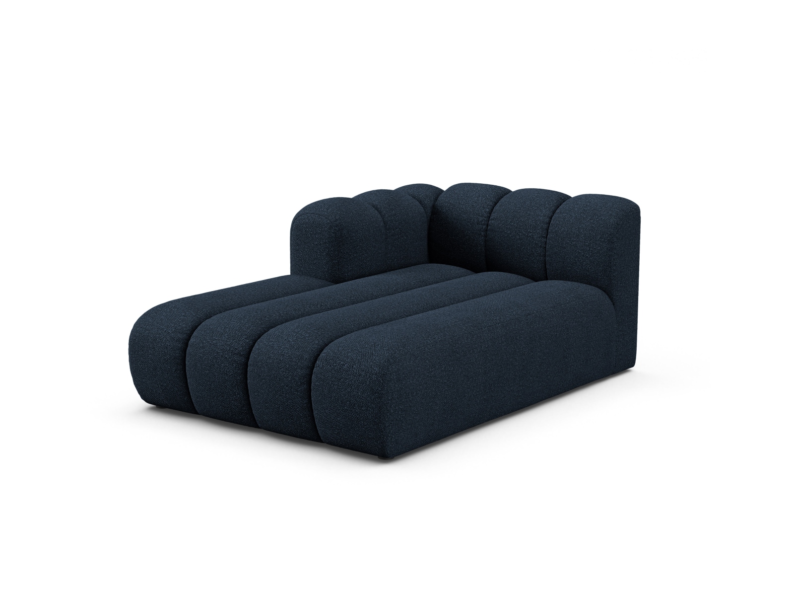 Boucle Chaise Longue Left, "Lupine", 2 Seats, 117x177x70