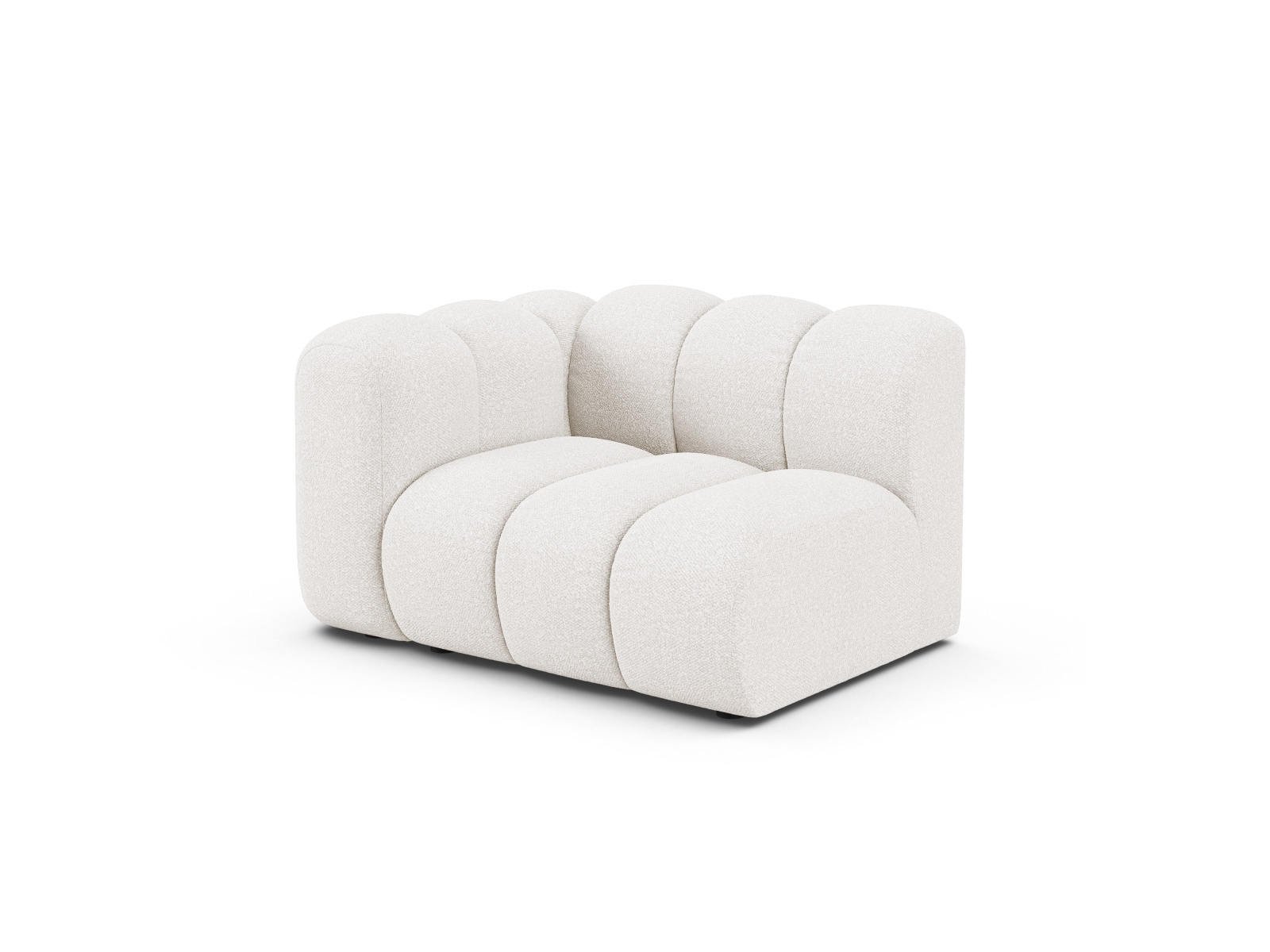 Boucle Modul Left, "Lupine", 1 Seat, 115x95x70