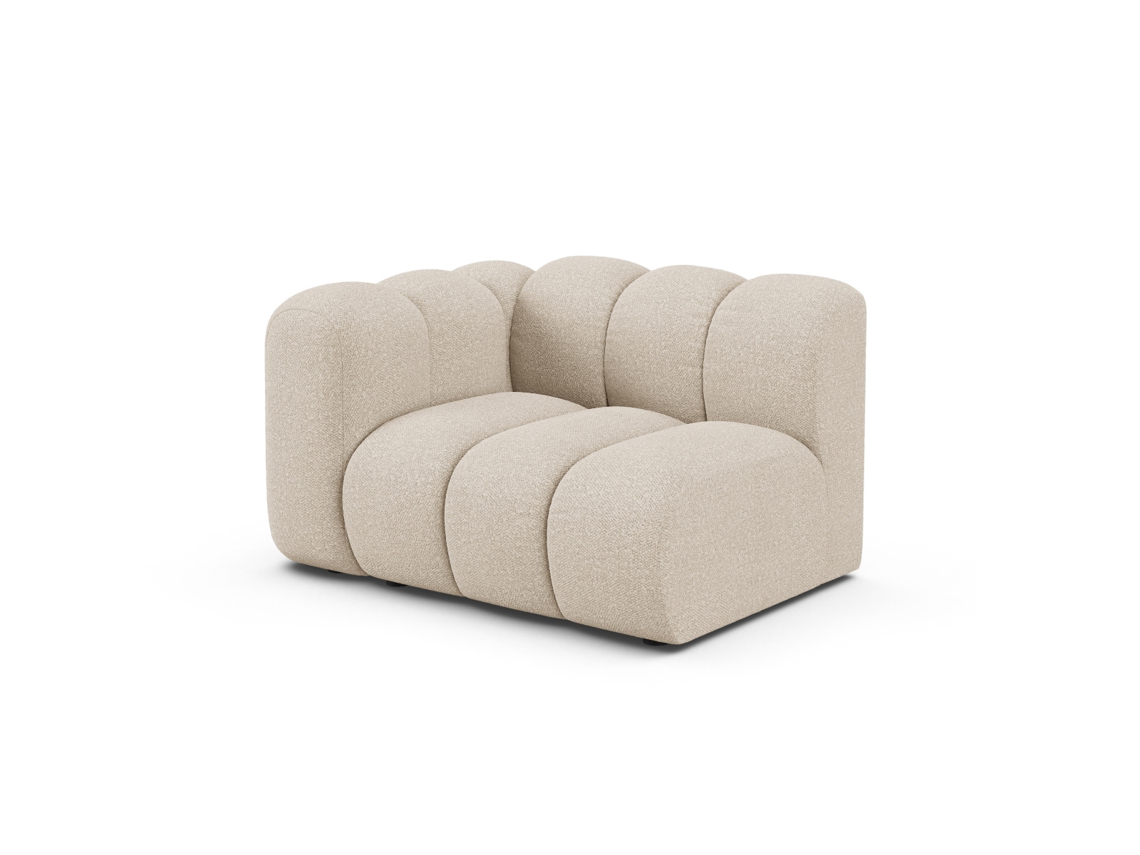 Boucle Modul Left, "Lupine", 1 Seat, 115x95x70