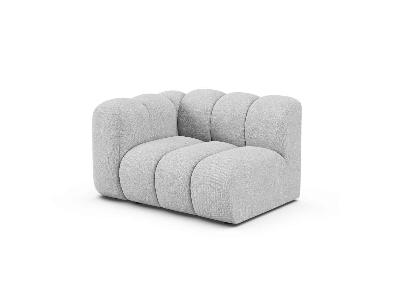Boucle Modul Left, "Lupine", 1 Seat, 115x95x70