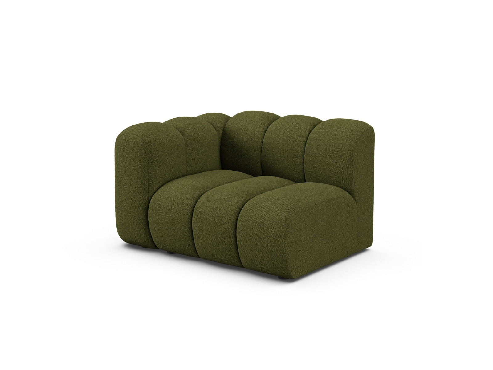 Boucle Modul Left, "Lupine", 1 Seat, 115x95x70