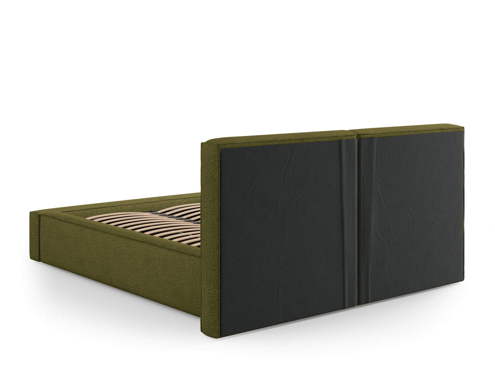 Boucle Storage Bed With Double Headboard, "Jodie", 234x228x108