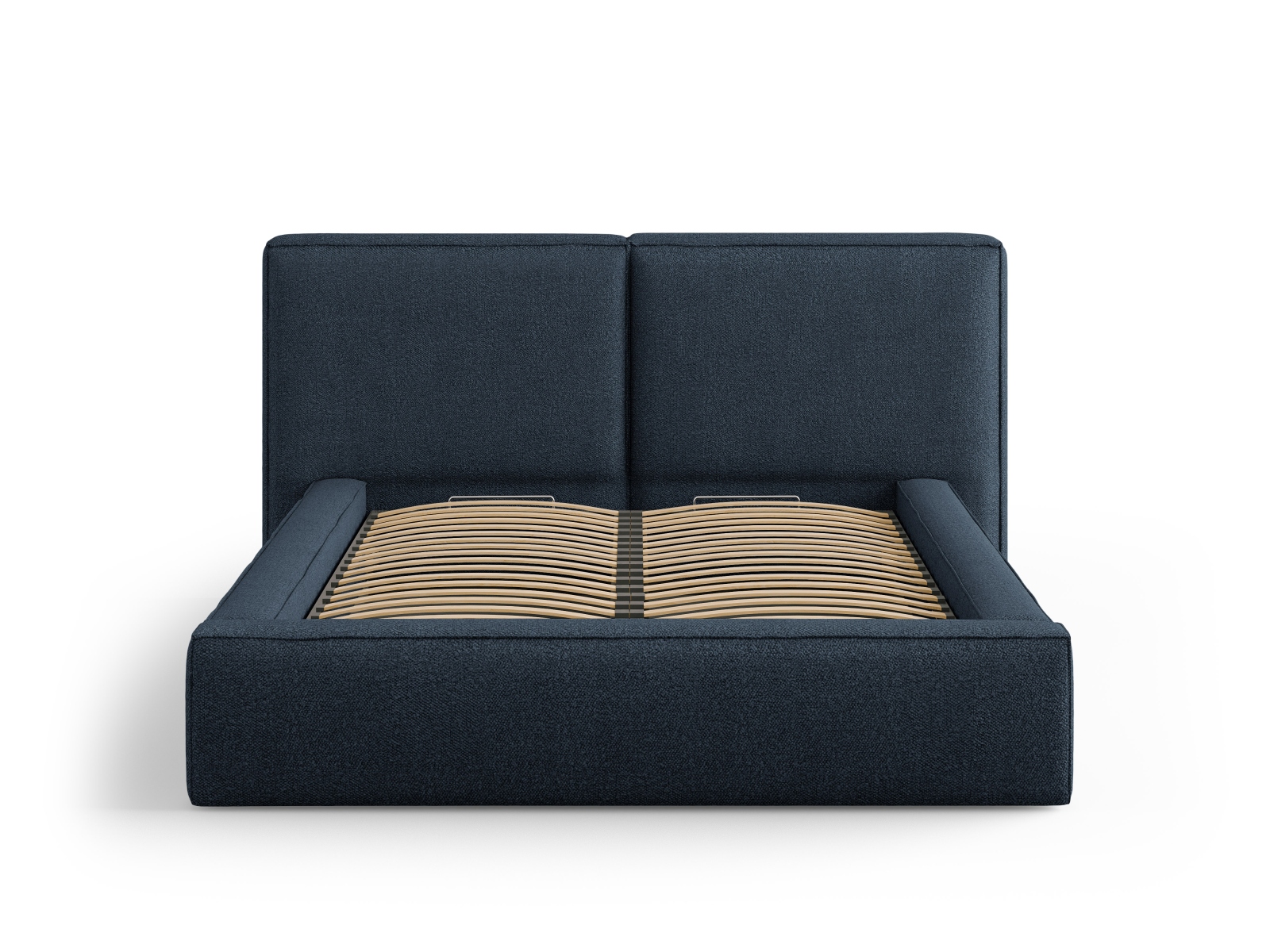 Boucle Storage Bed With Double Headboard, "Jodie", 251x228x108